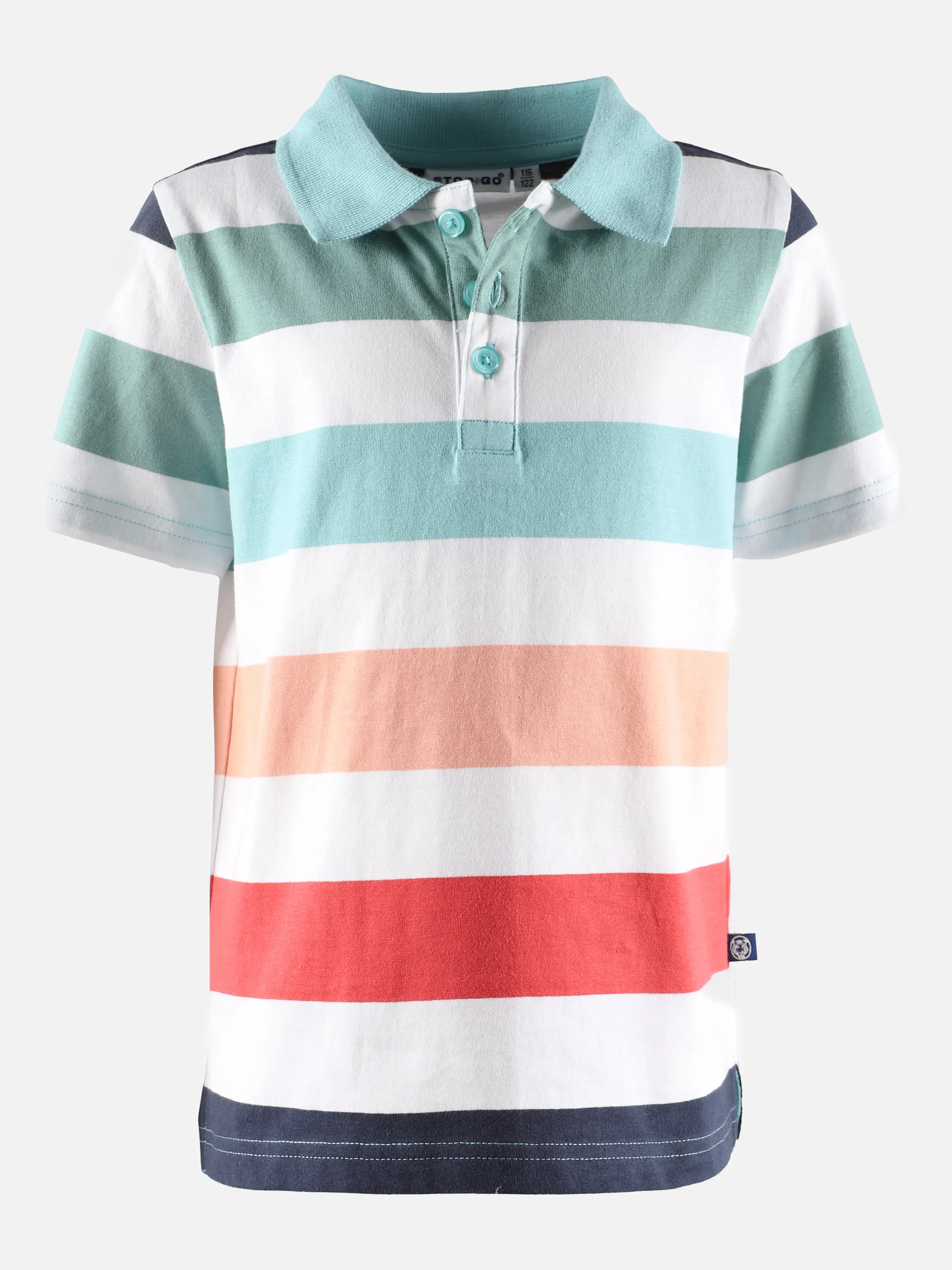 Stop + Go KJ Polo Shirt gestreift in sechs Farben Bunt 875500 MULTICOLOR 1