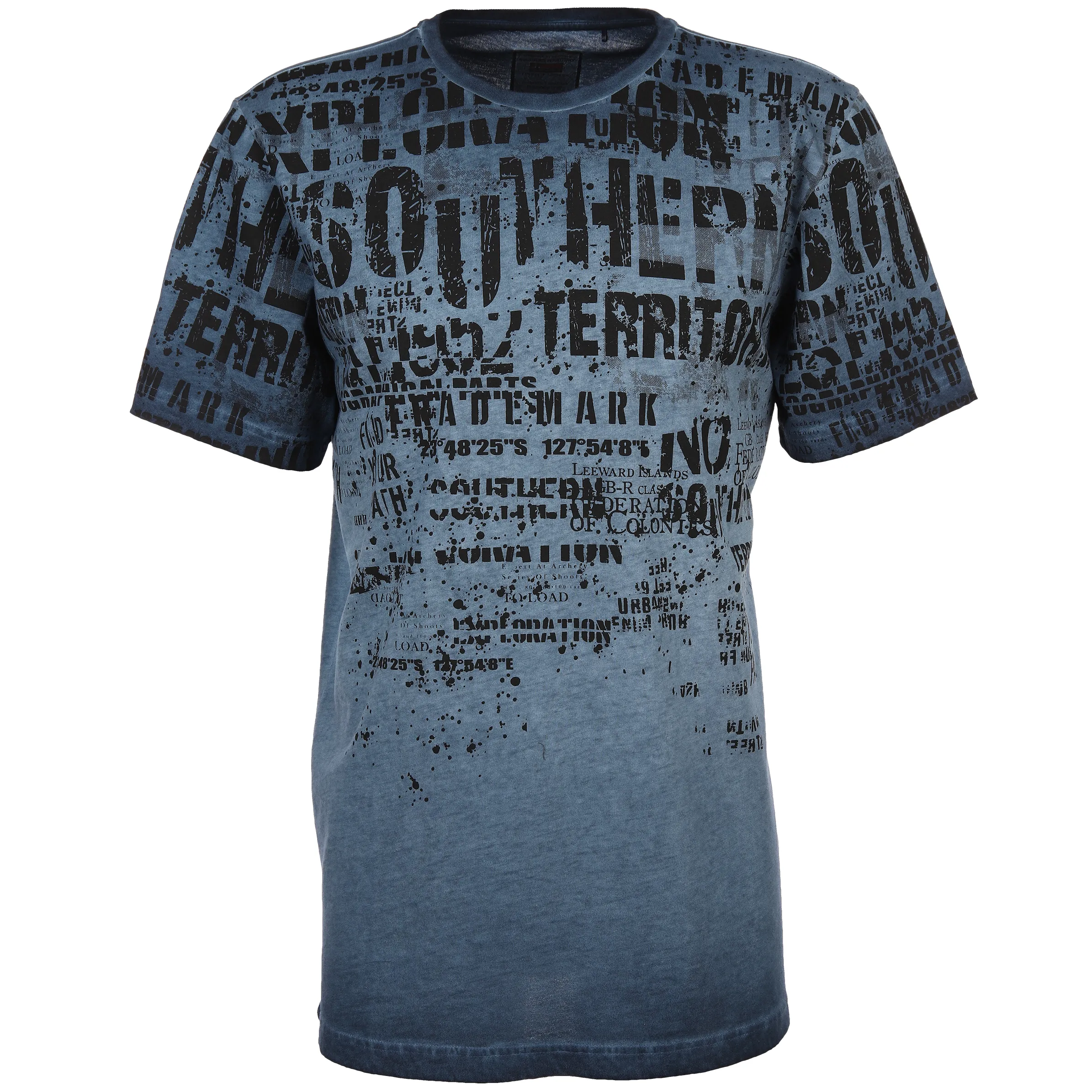 Southern Territory He. T-Shirt 1/2 Arm allover washer Blau 885861 NAVY 1 Southern Territory He. T-Shirt 1/2 Arm allover washer Blau 885861 NAVY 1