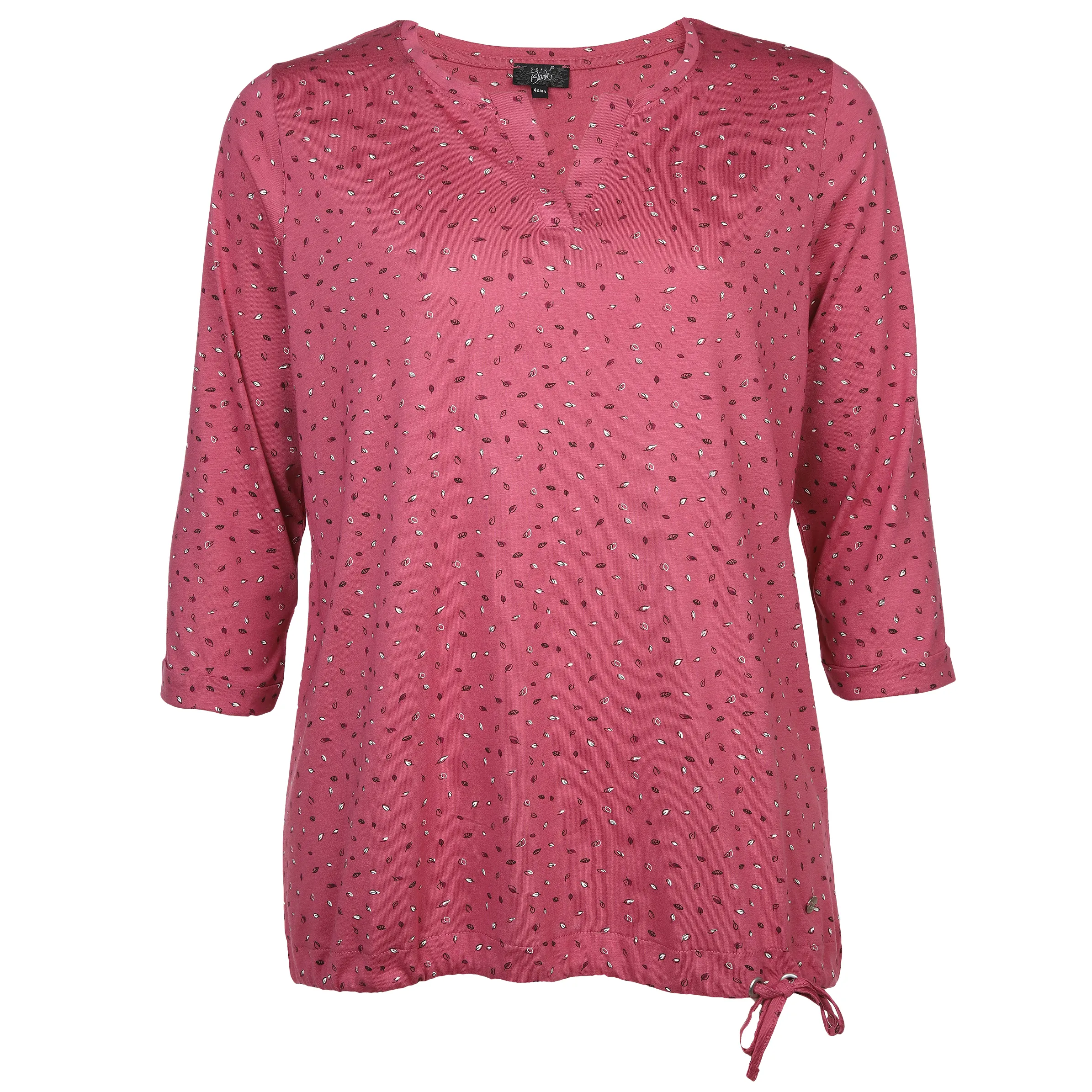 Sonja Blank Da-gr.Gr.Printshirt m. 3/4 Arm Pink 881204 TEEROSE 1