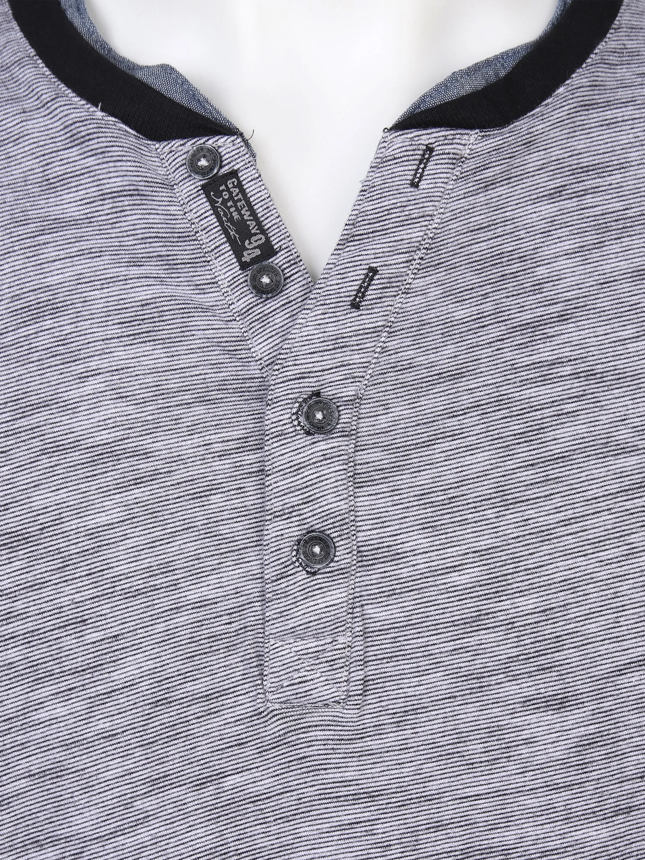 Jim Spencer He. Henleyshirt 1/1 Arm 2in1 Grau 857757 GREY 3