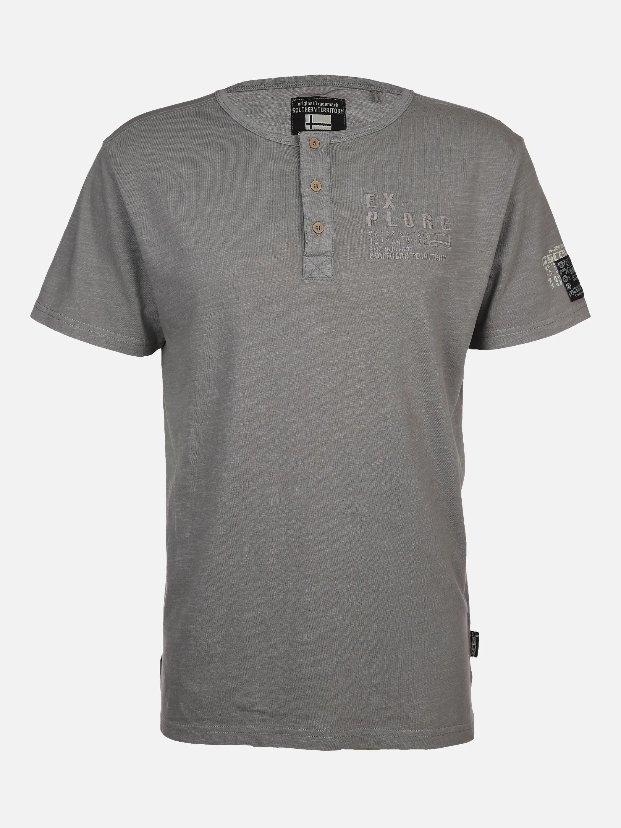 Southern Territory He. Henleyshirt 1/2 Arm washer Grau 878482 GREY 1 Southern Territory He. Henleyshirt 1/2 Arm washer Grau 878482 GREY 1