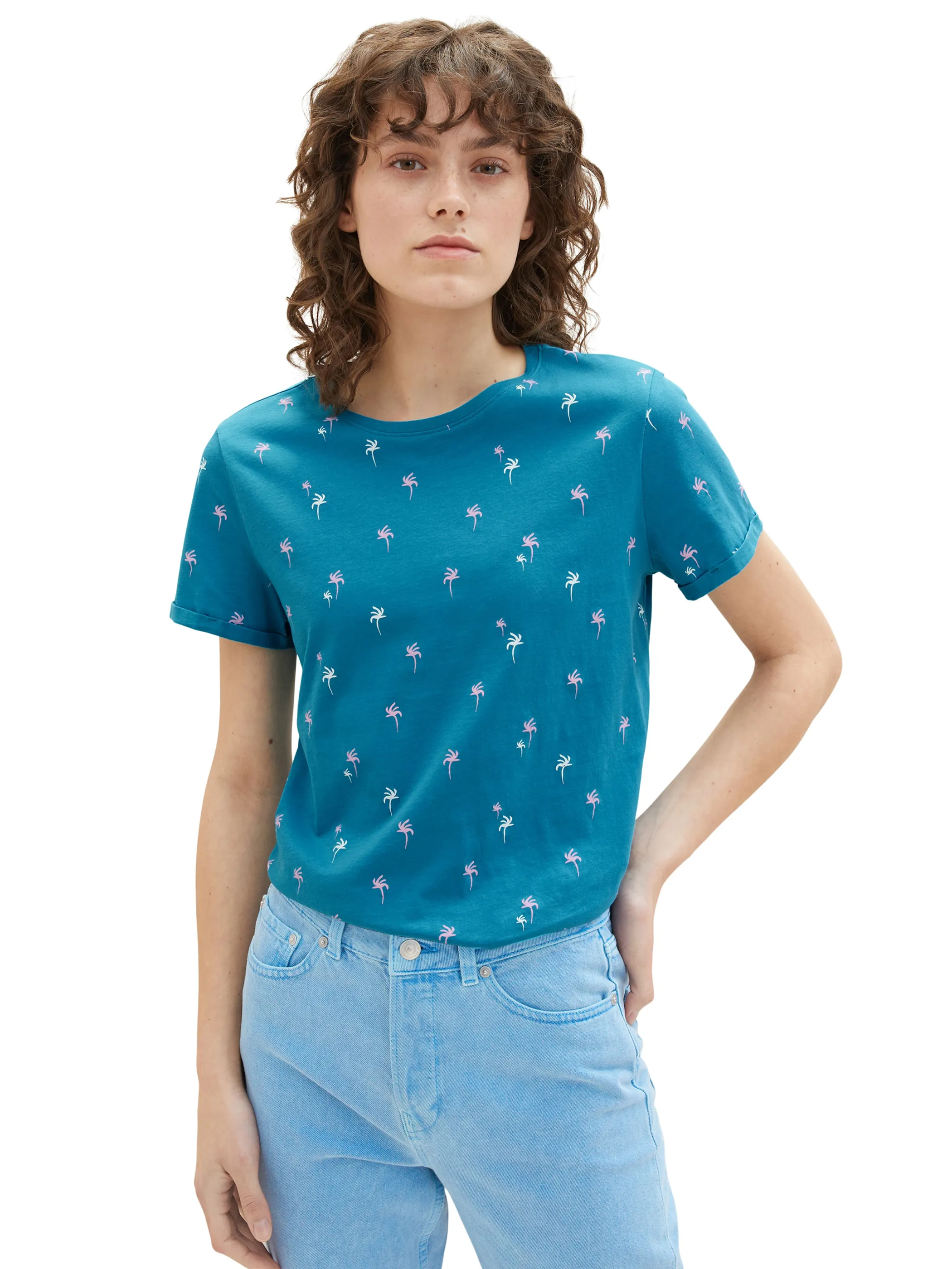 Tom Tailor 1036888 T-shirt crew neck print Türkis 880332 31999 3 Tom Tailor 1036888 T-shirt crew neck print Türkis 880332 31999 3