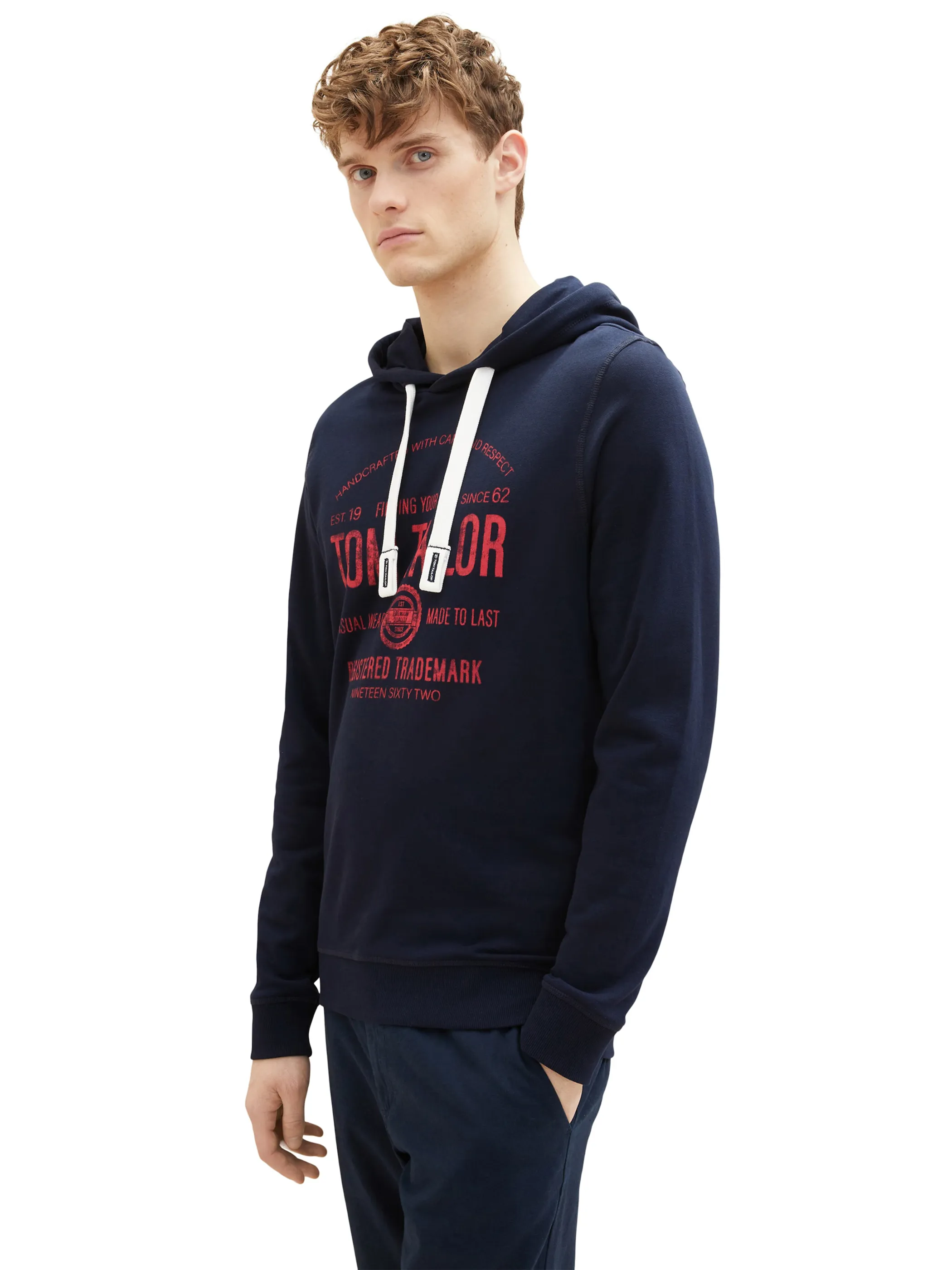 Tom Tailor 1038605 hoodie with print Blau 880532 10668 4