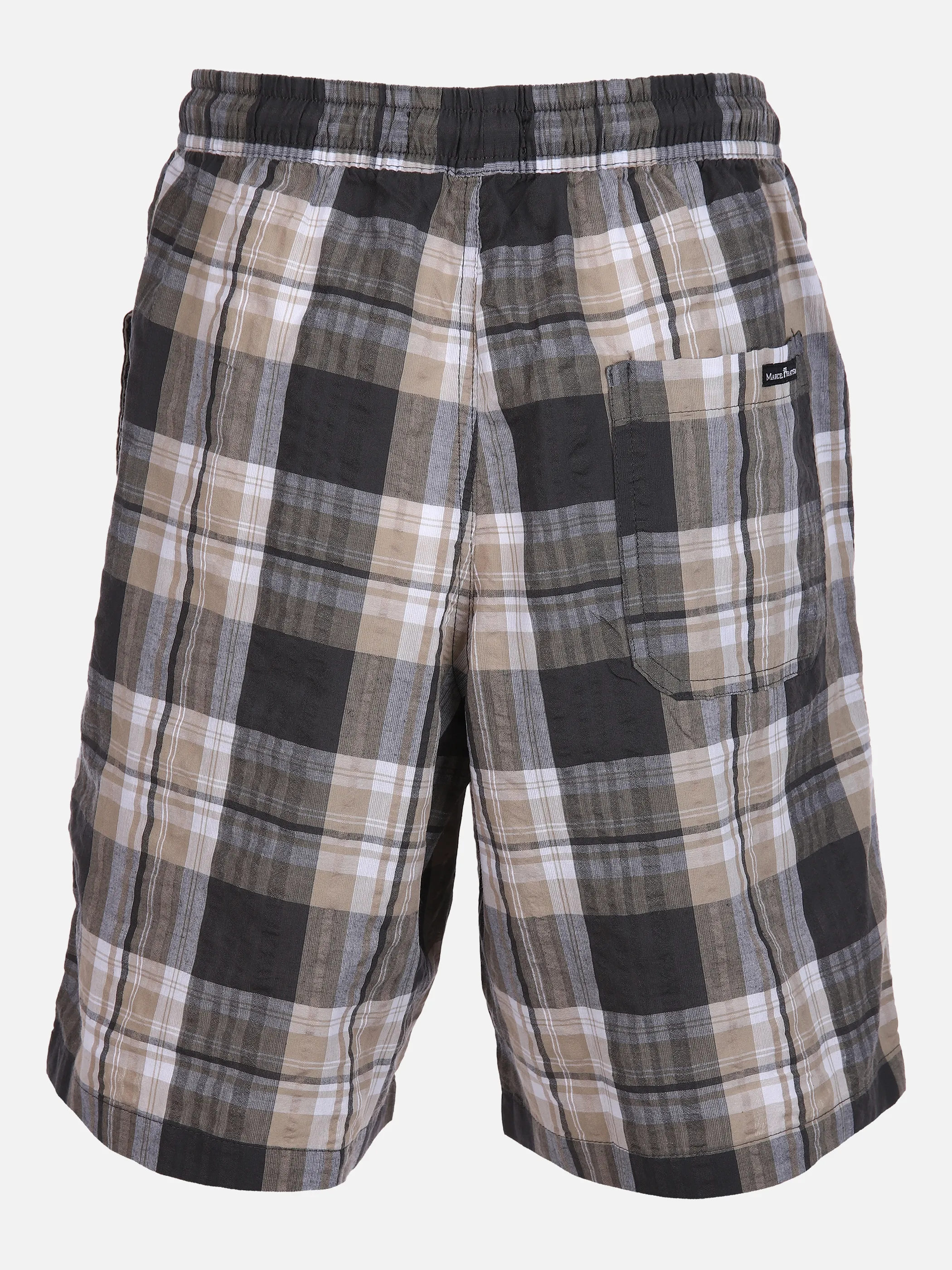 Marcel Battiston He. Seersuckershort Grün 831218 KHAKI 2