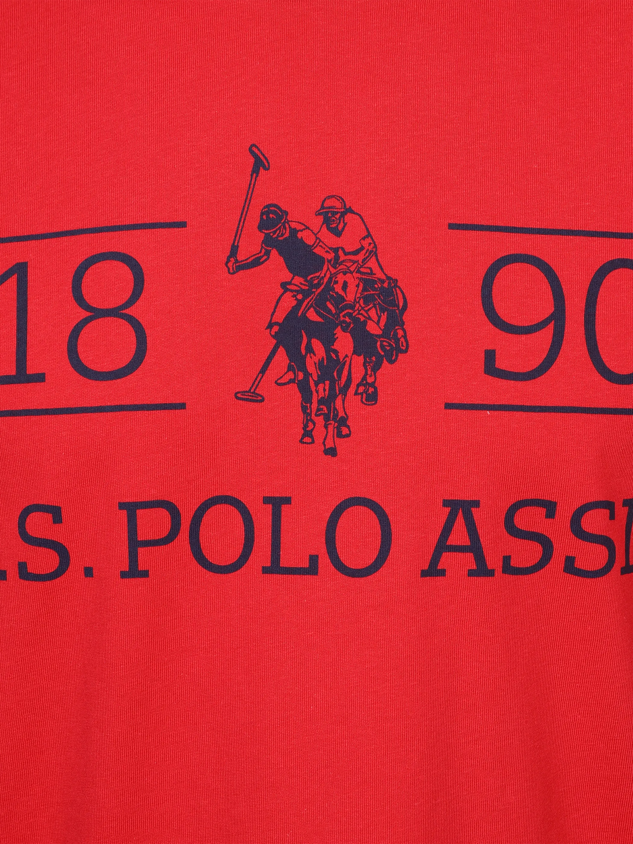 U.S. Polo Assn. He. T-Shirt 1/2 Arm Logo 1890 Rot 881277 RED 3
