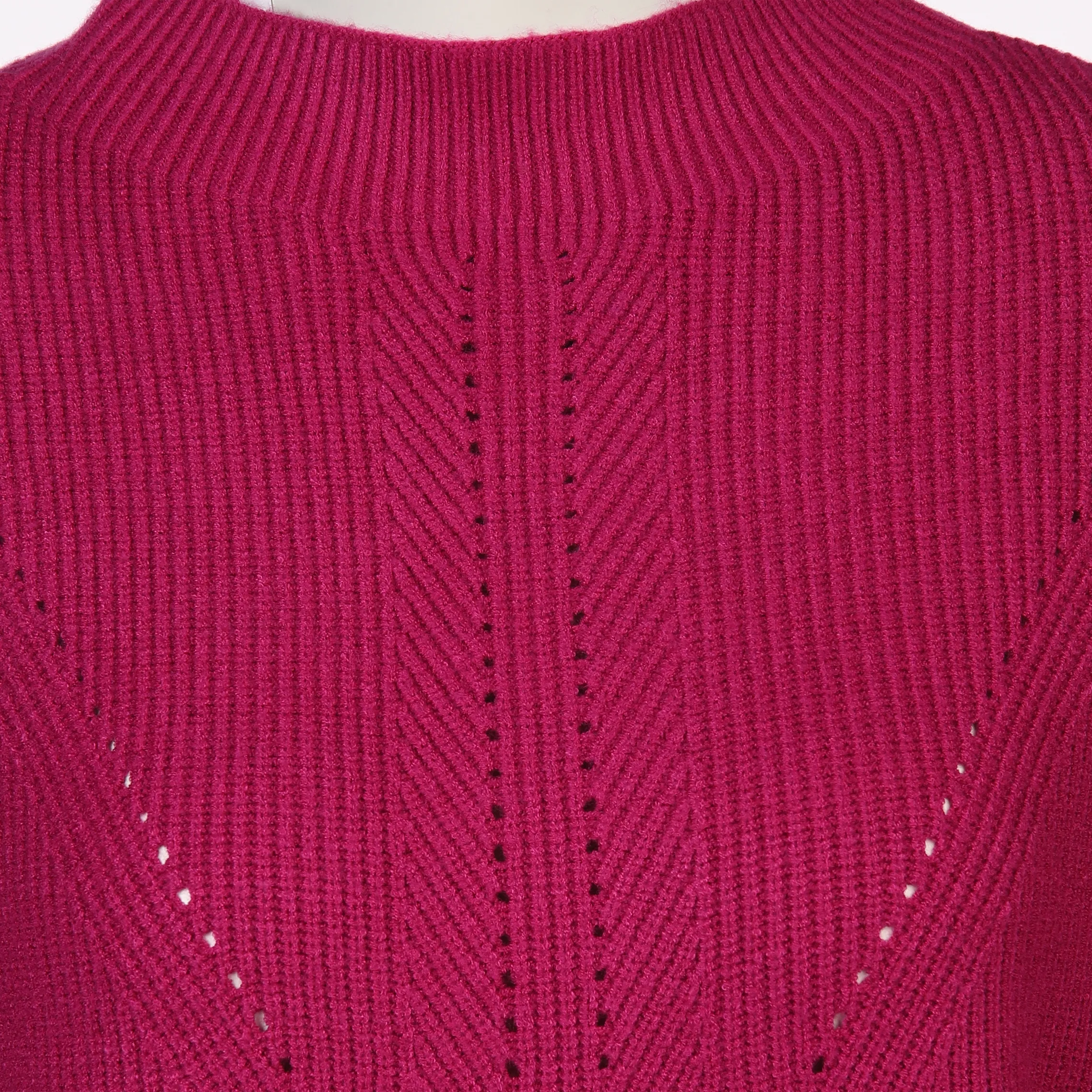 Street One A302380 LTD QR ribbed sweater w. point Pink 886419 15143 3