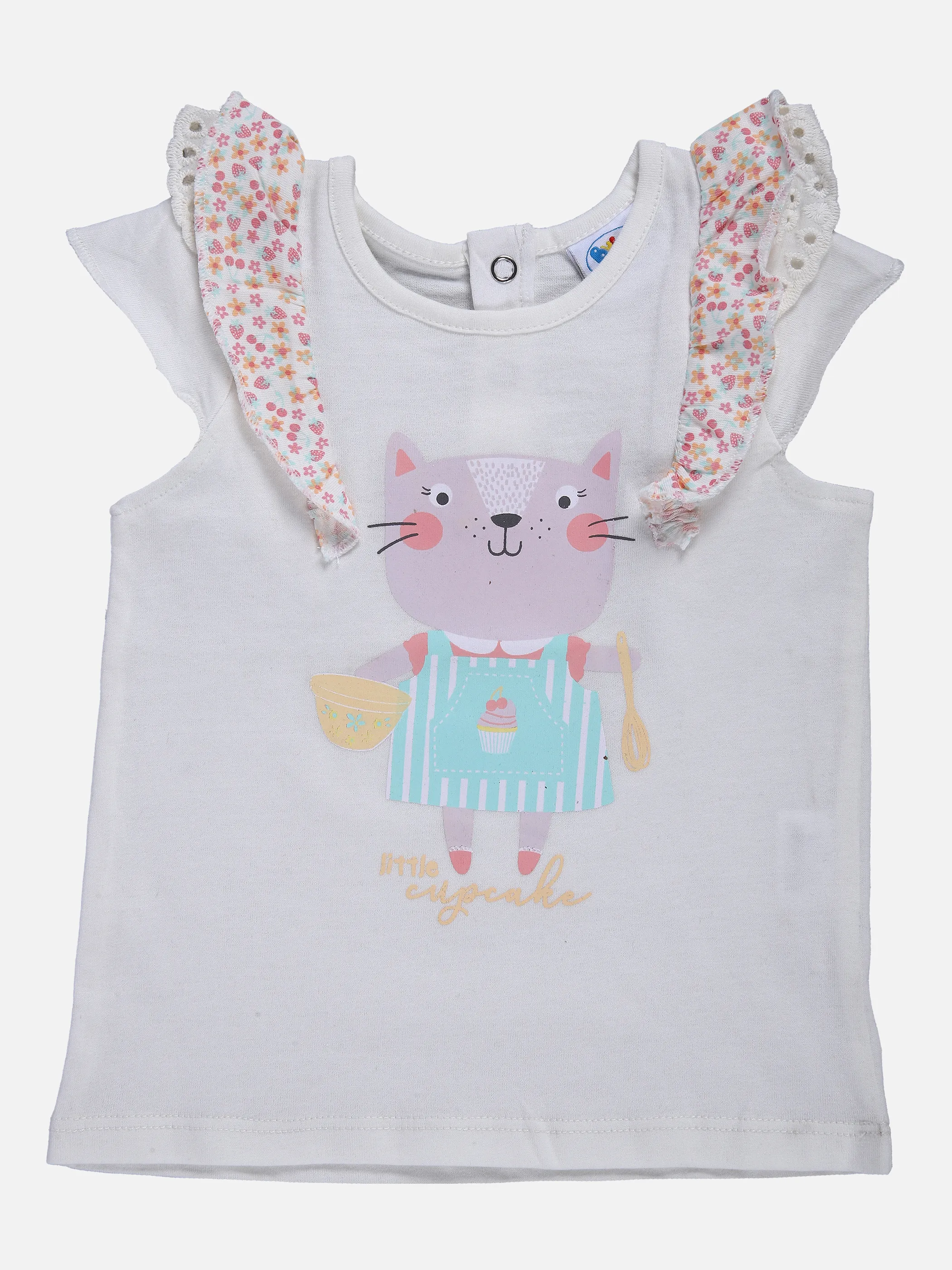 Bubble Gum BG TShirt in weiß mit Rüschen+ Weiß 851149 WEIß 1