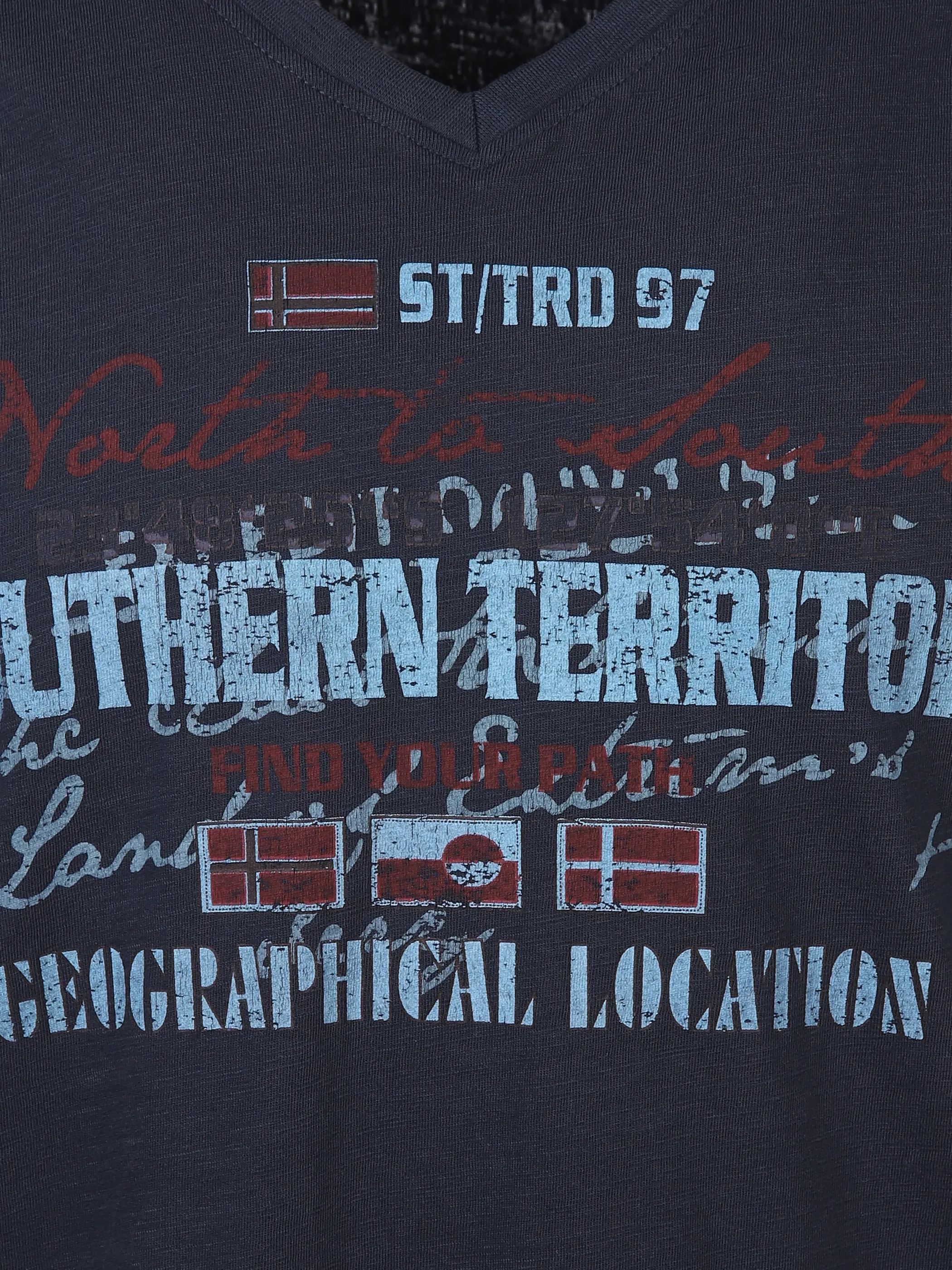 Southern Territory He. T-Shirt 1/2 Arm washer print Blau 878481 NAVY 3 Southern Territory He. T-Shirt 1/2 Arm washer print Blau 878481 NAVY 3