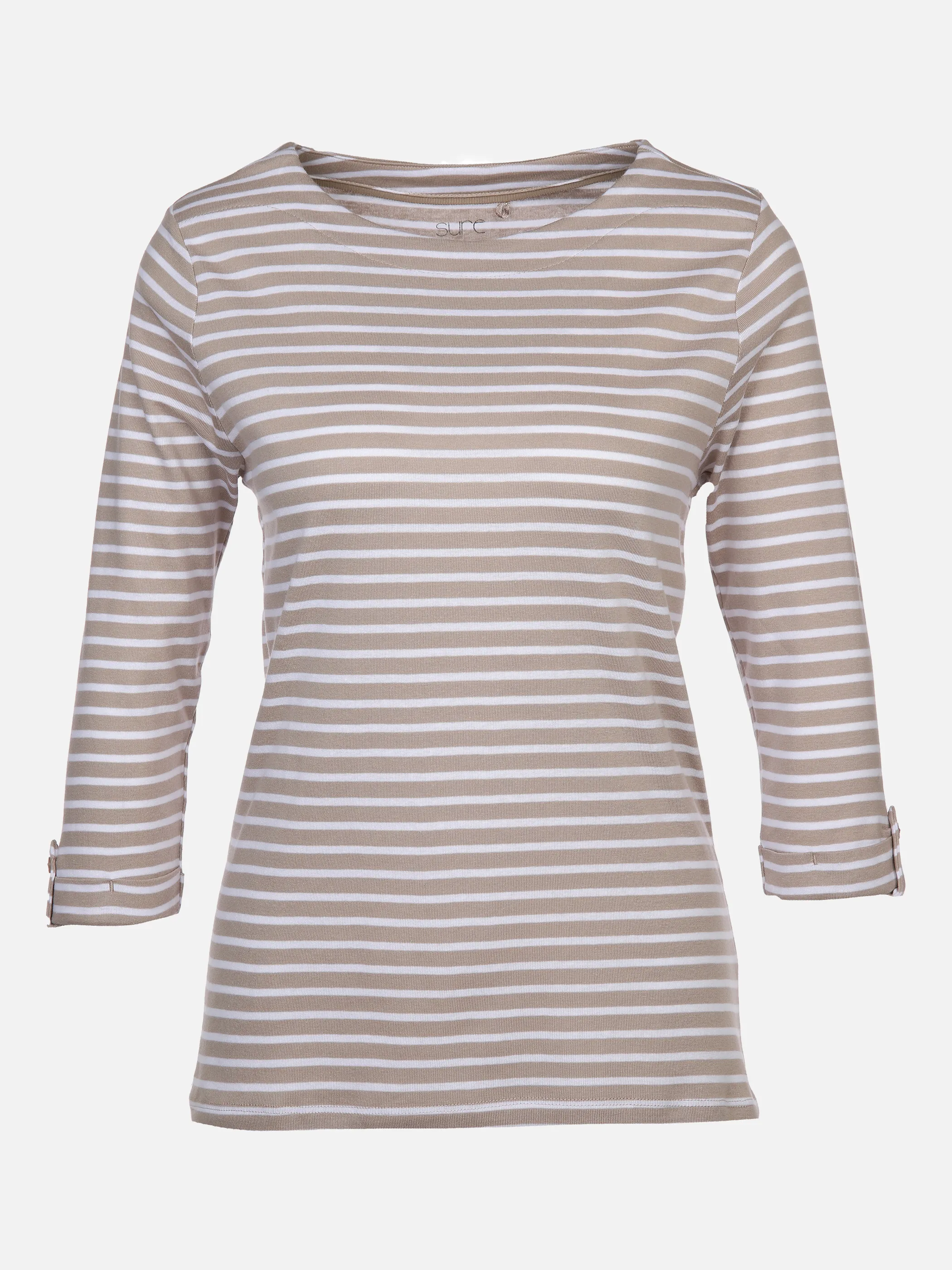 Sure Da-Ringelshirt m. 3/4 Arm Braun 872580 BEIGE/WHIT 1 Sure Da-Ringelshirt m. 3/4 Arm Braun 872580 BEIGE/WHIT 1