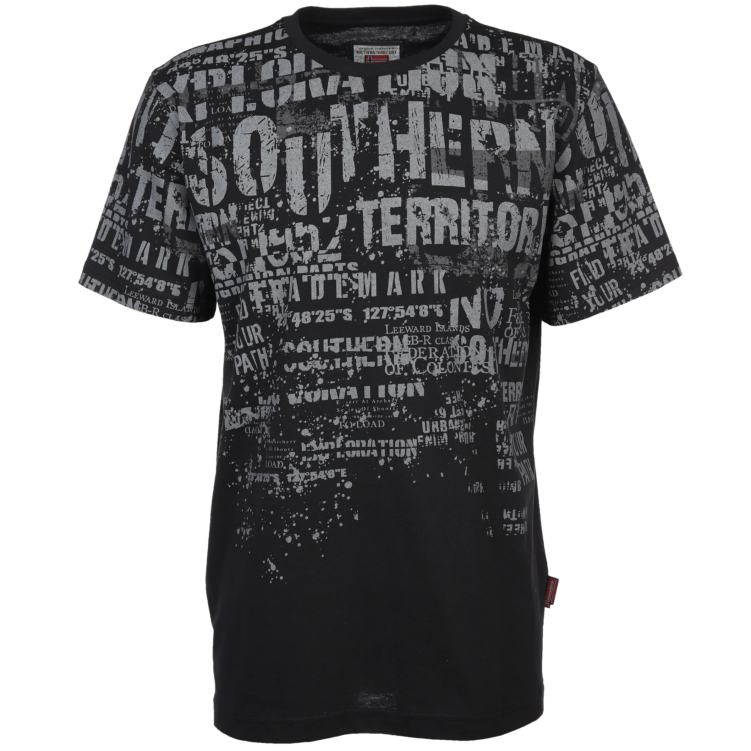 Southern Territory He. T-Shirt 1/2 Arm allover washer Schwarz 885861 BLACK 1