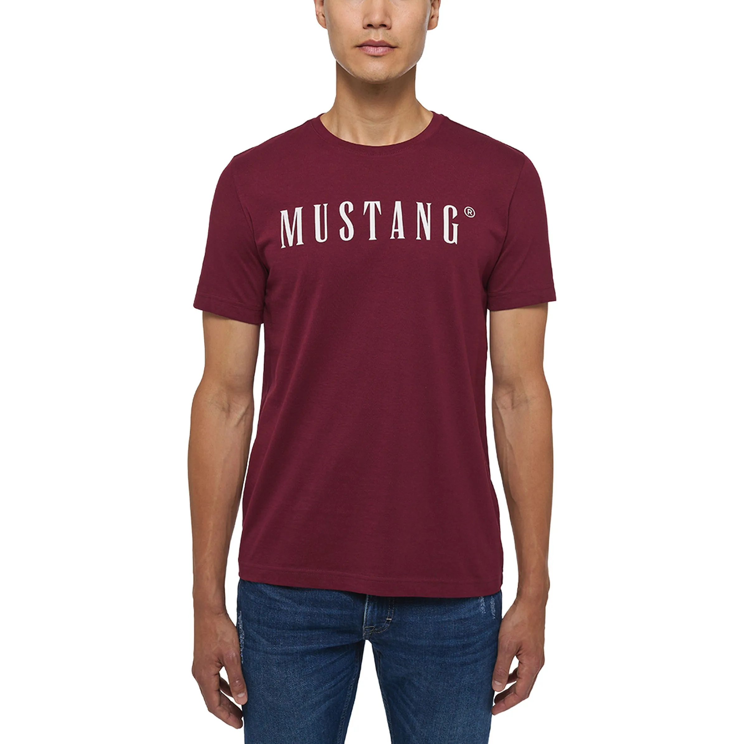 Mustang 1013221 STYLE ALEX C LOGO TEE Rot 874824 7184 4