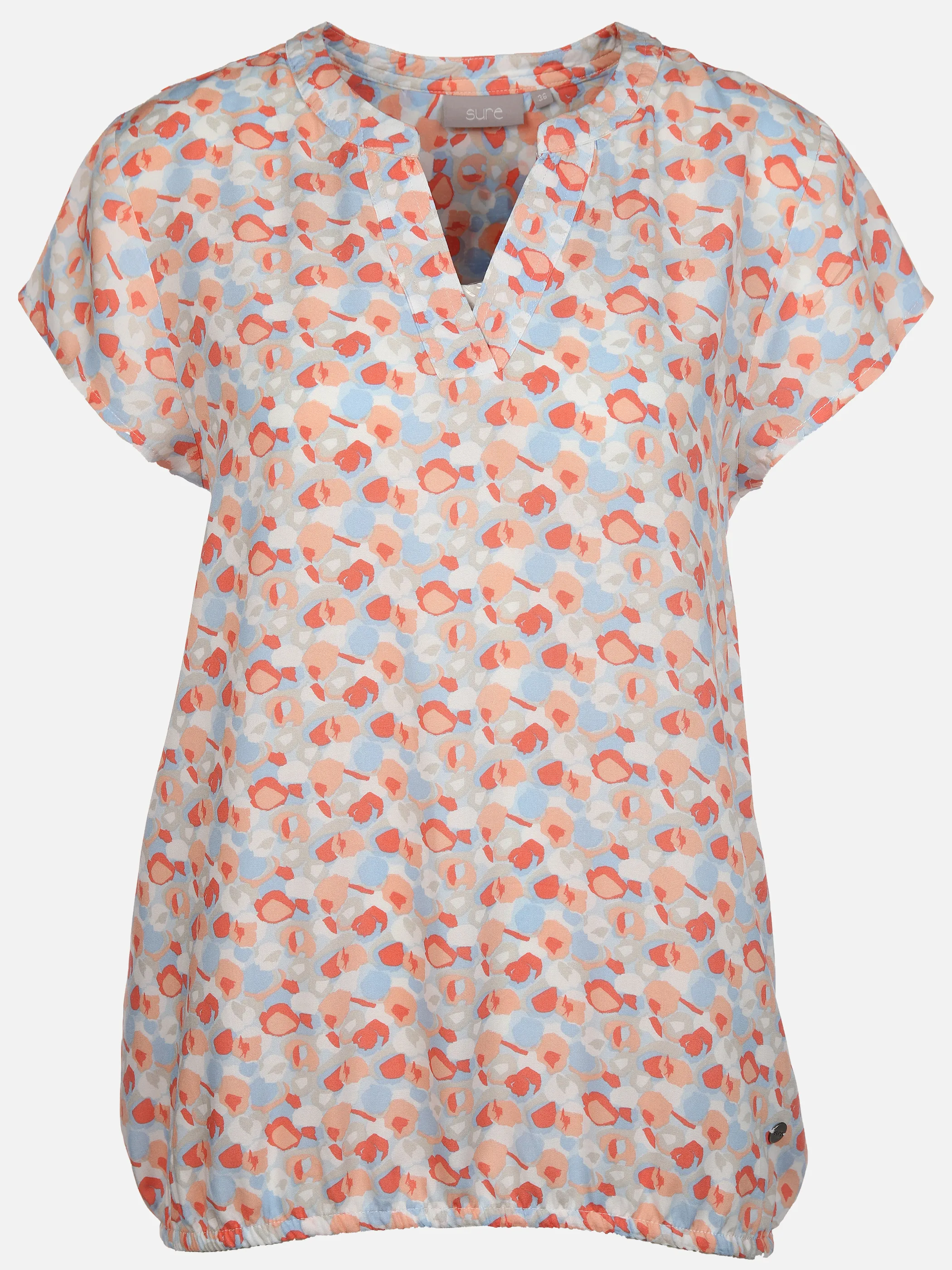 Sure Da-Bluse m. Druck u. 1/2 Arm Orange 890828 PAPAYA 1