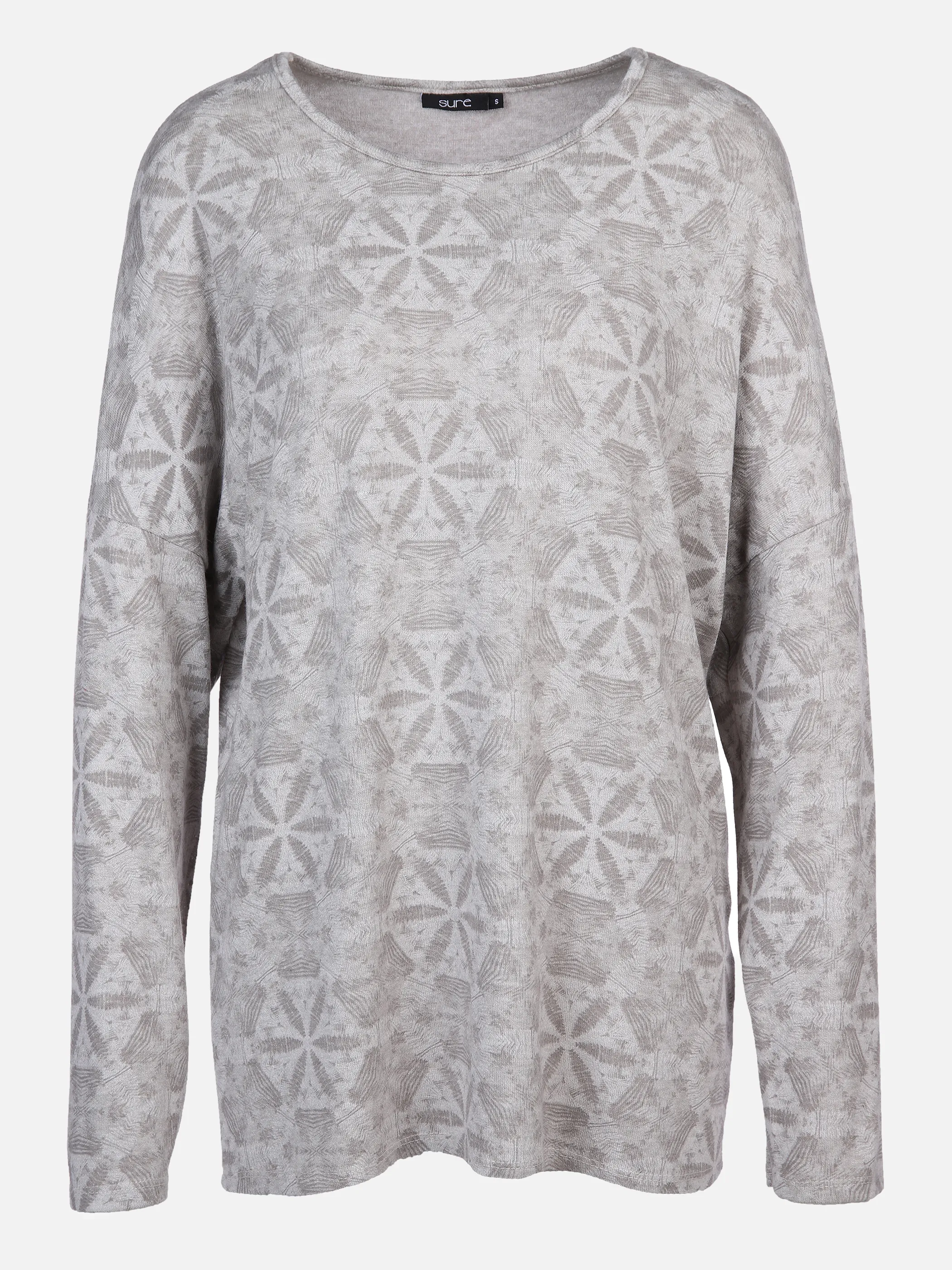 Sure Da-Pullover m. Alloverprint Weiß 876250 ECRU 1 Sure Da-Pullover m. Alloverprint Weiß 876250 ECRU 1