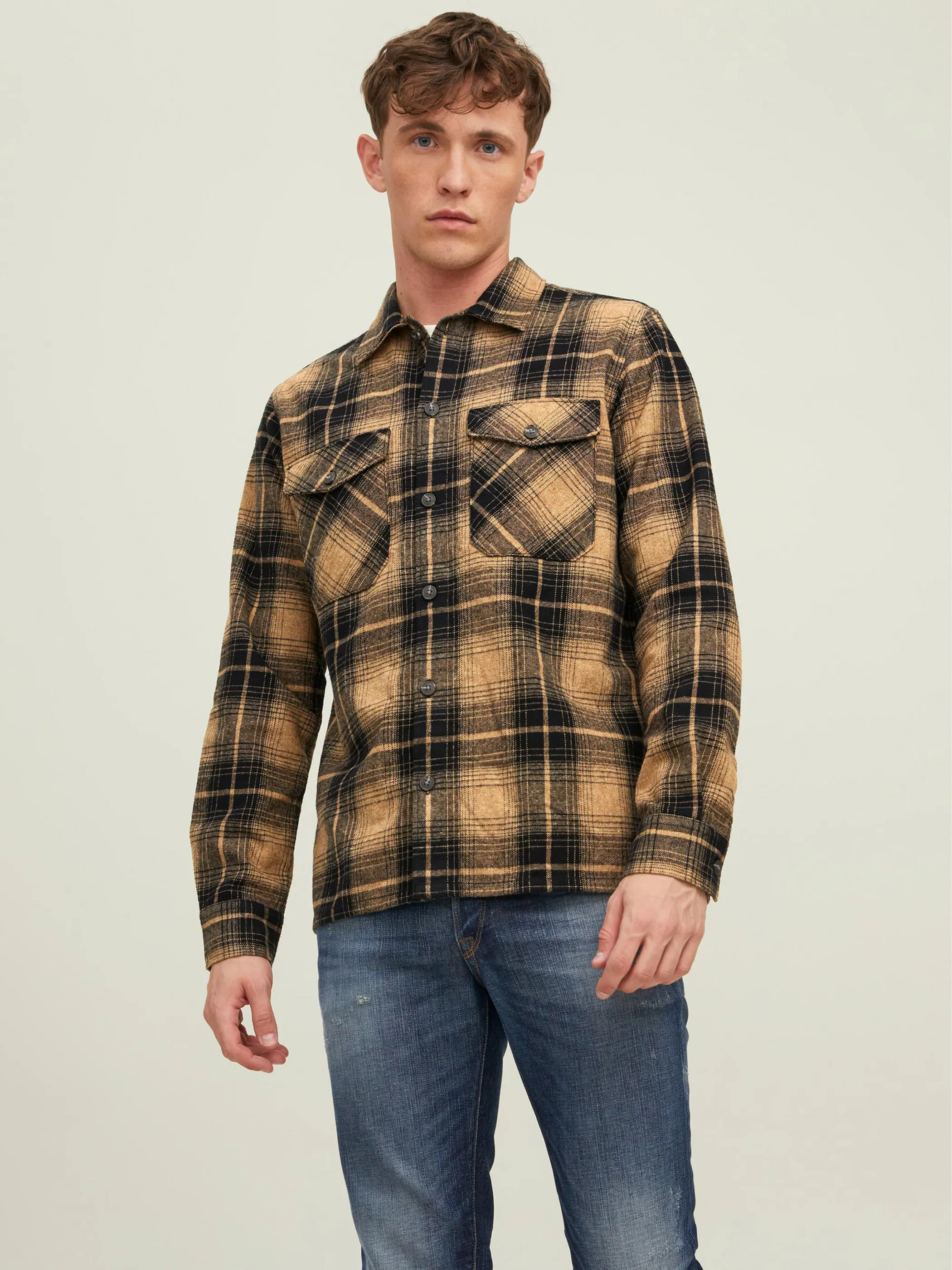 Jack Jones 12213478 JJEJAY OVERSHIRT L/S Braun 864762 213950 3