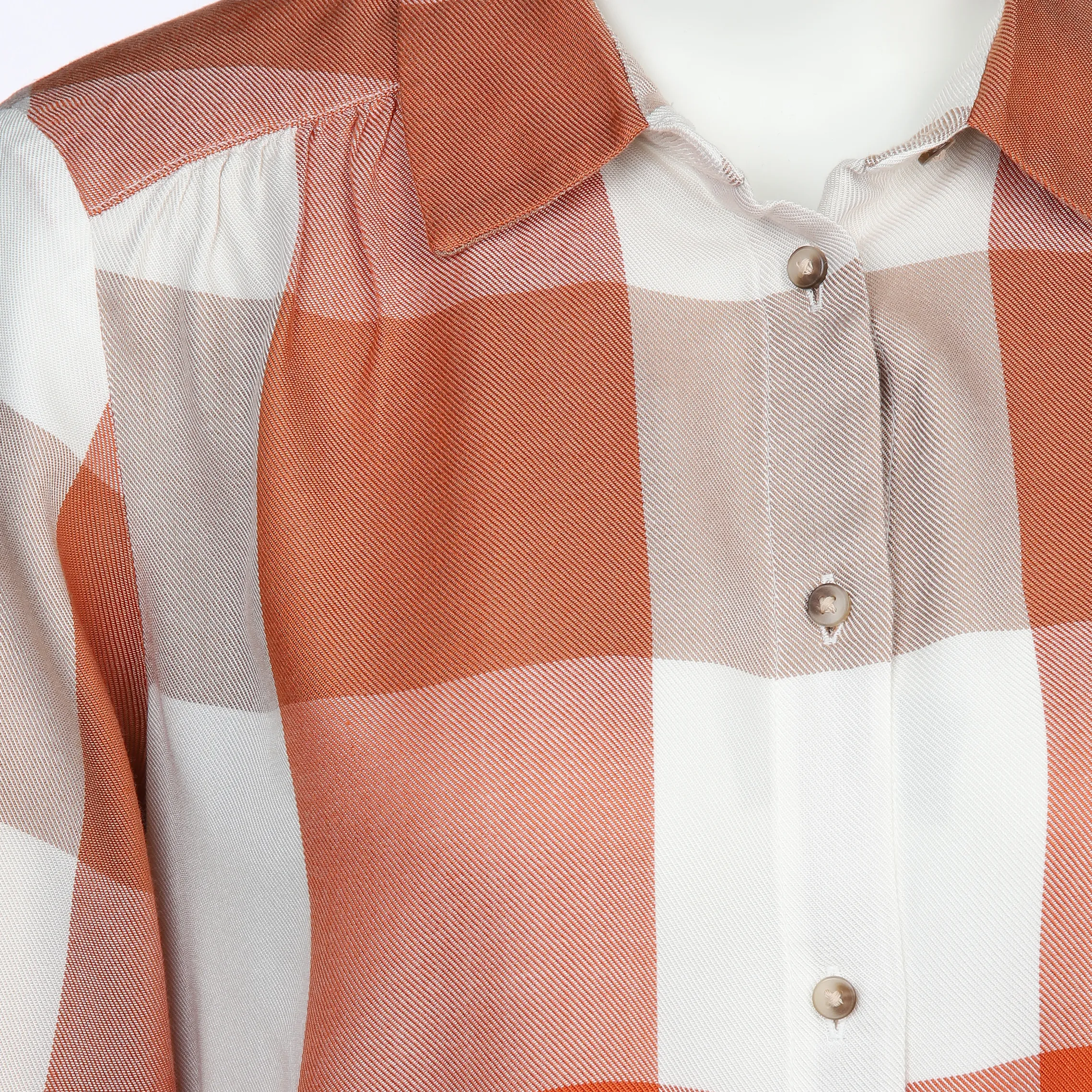 Tom Tailor 1037884 checked blouse Orange 883846 32422 3