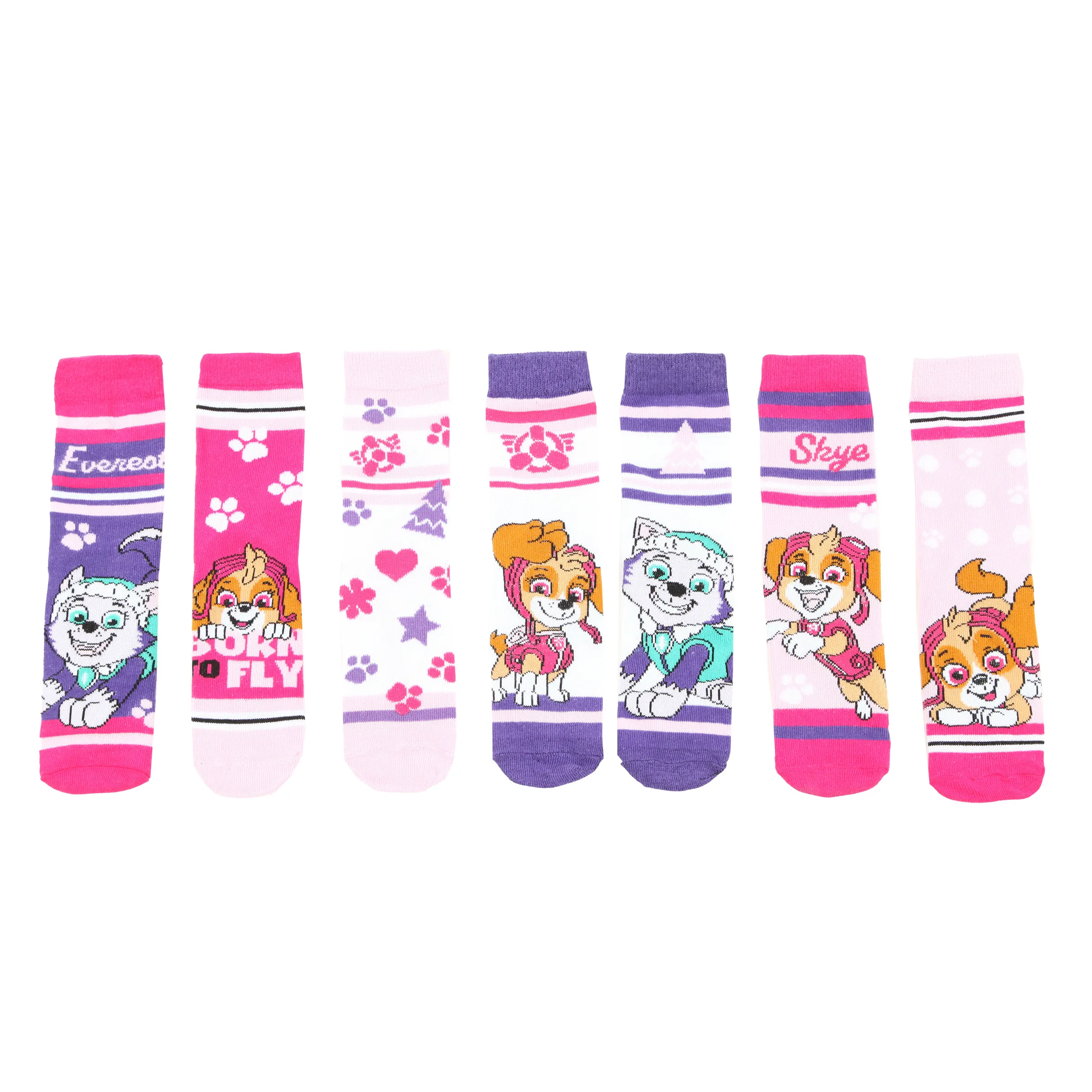 PAW Patrol KM Socken 7er Pack Paw Patrol Bunt 886114 PINK 2