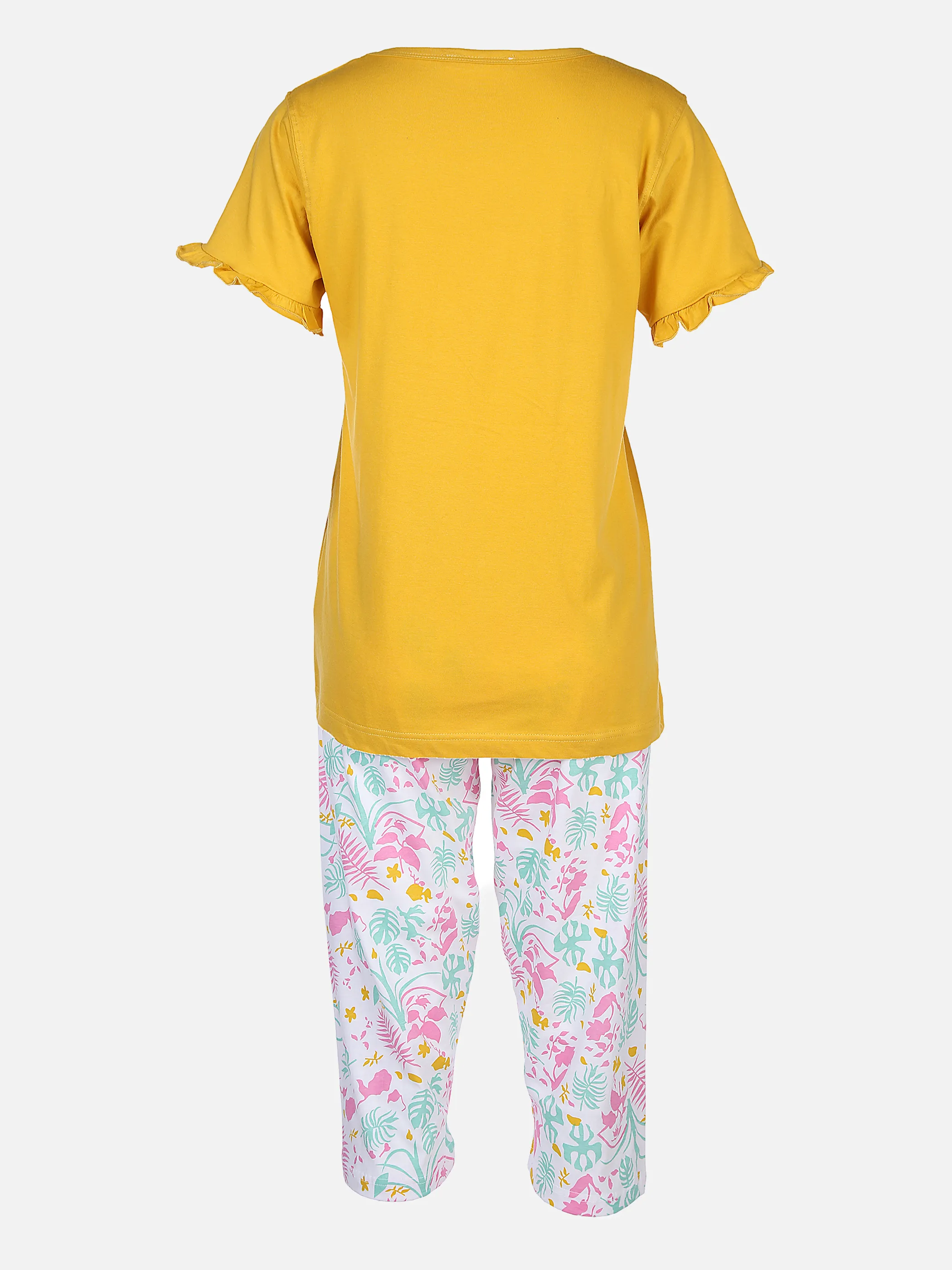 Sure Da. Pyjama Hose 3/4 Shirt 1/2 Gelb 864244 GELB 2