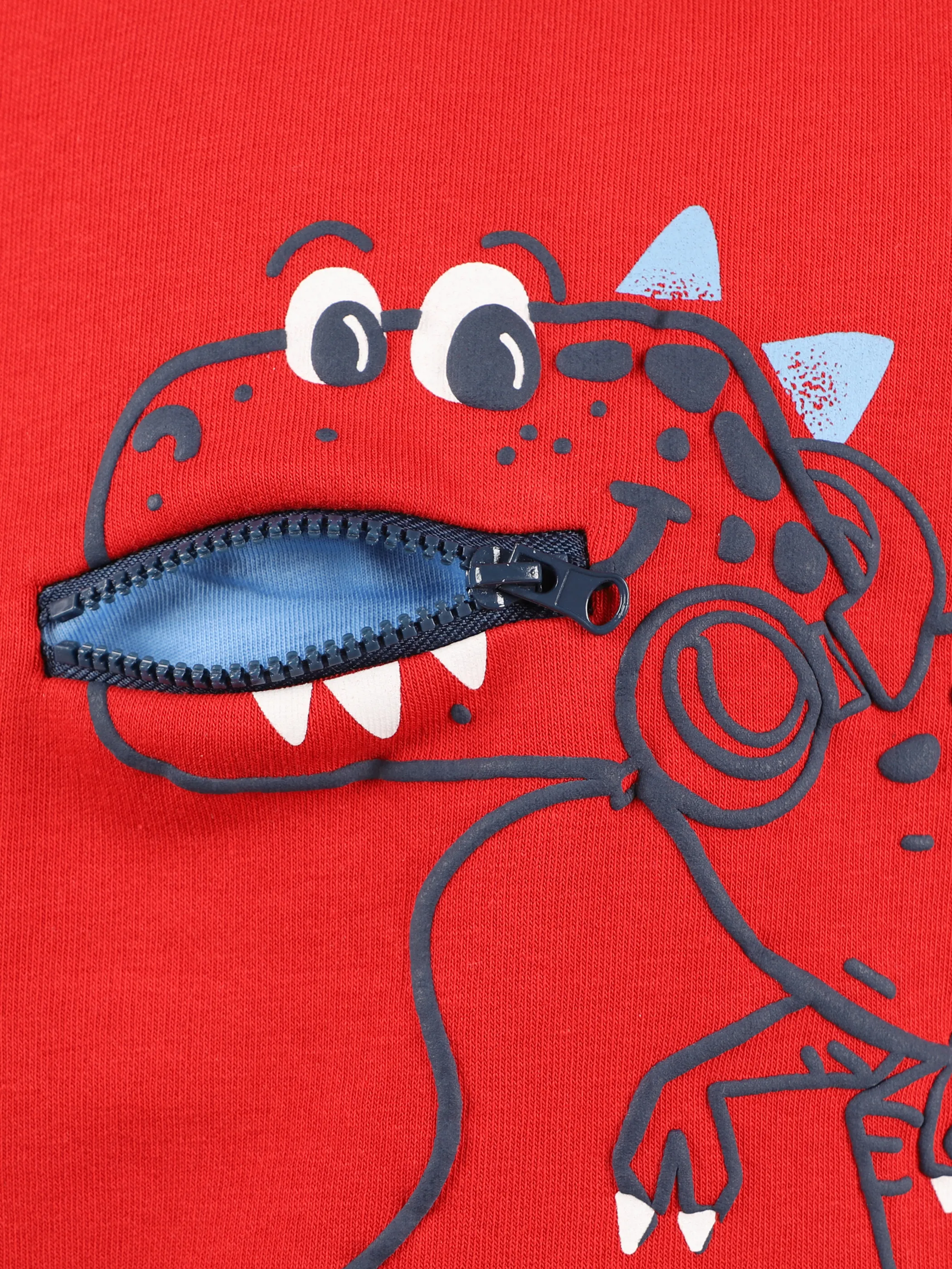 Stop + Go KJ Sweater in rot und blau mit Dino Applikation Rot 881559 ROT 3