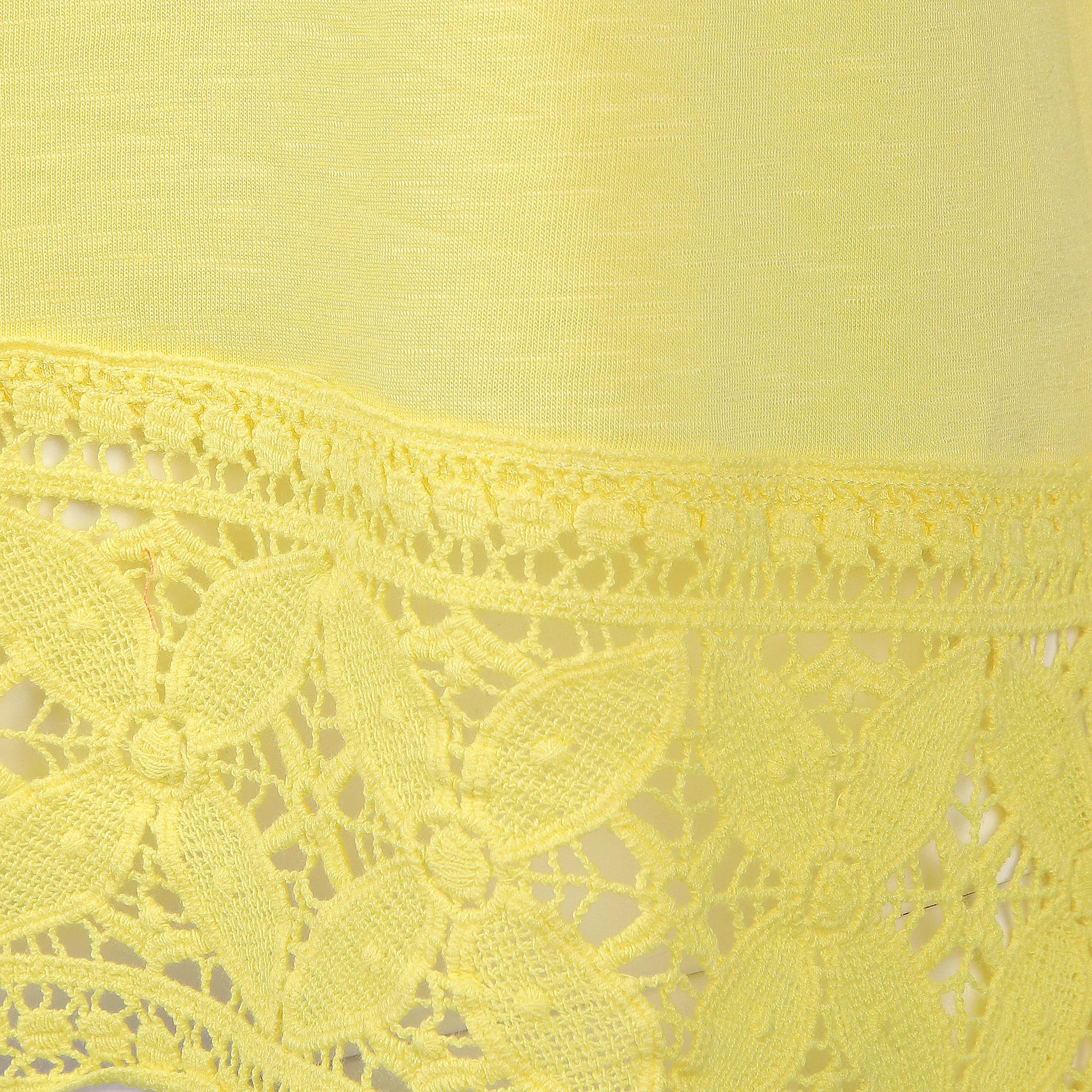 SURE Collection Da-Tank Top mit Spitze Gelb 810382 YELLOW 3