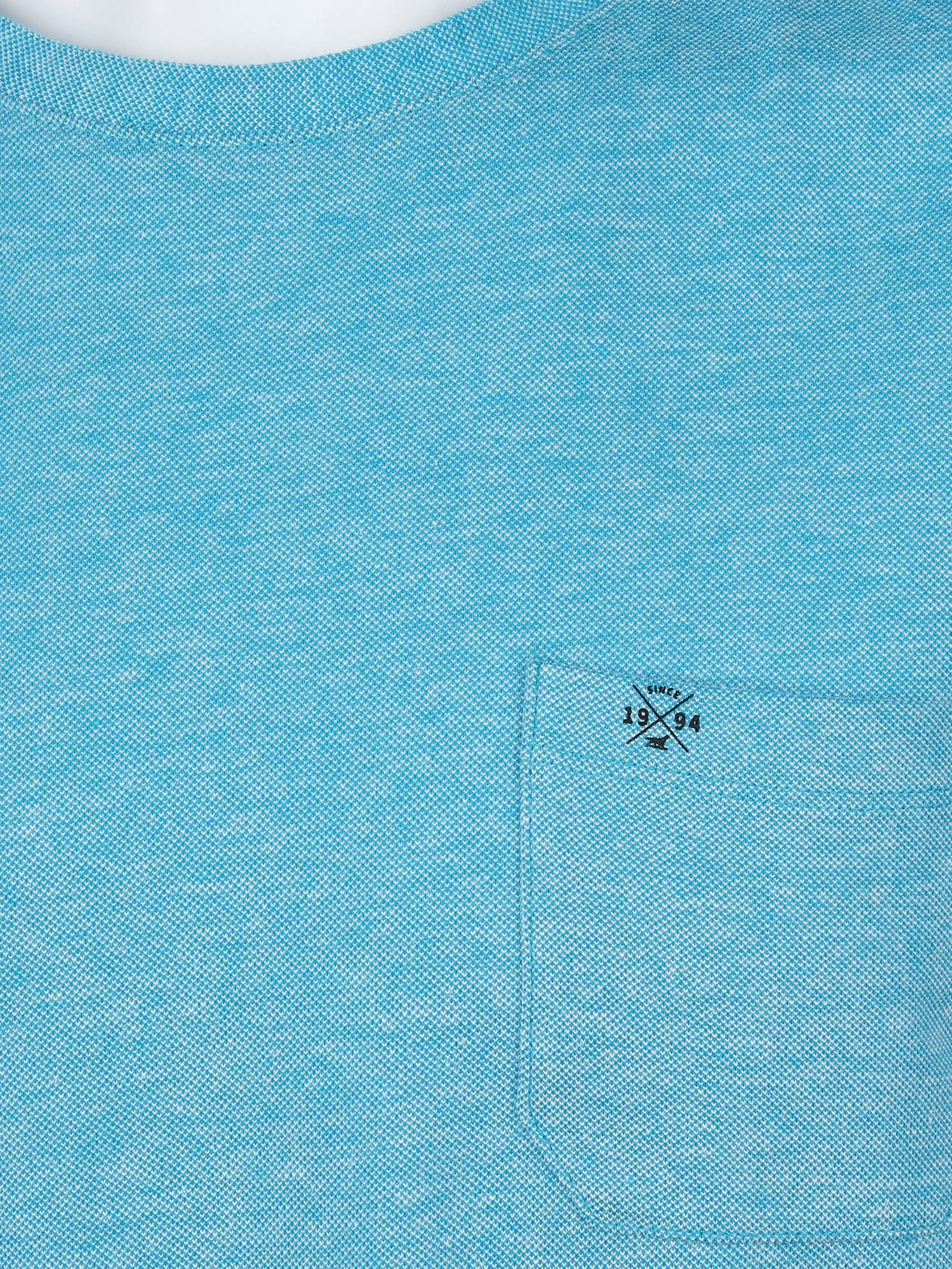 Jim Spencer He. T-Shirt 1/2 Arm pique Blau 862097 AQUA MEL 3 Jim Spencer He. T-Shirt 1/2 Arm pique Blau 862097 AQUA MEL 3