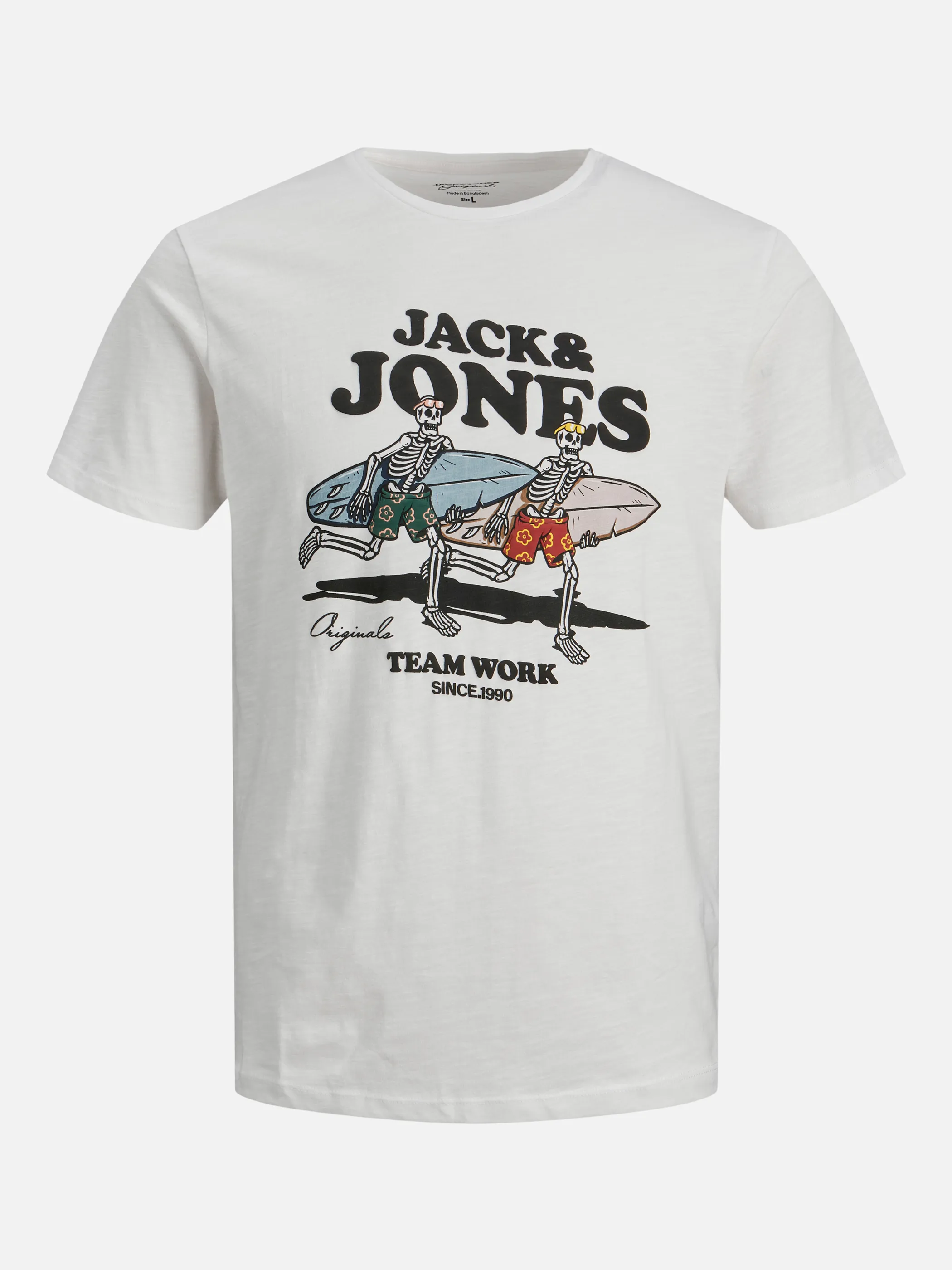 Jack&Jones Junior 12212512 JORVENICE BONES TEE S Weiß 863531 177642 1