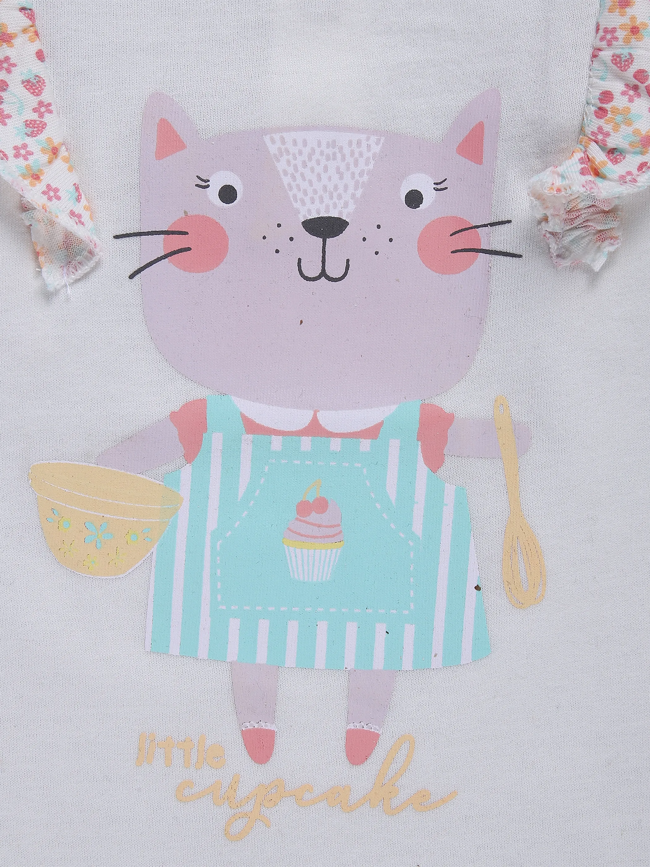 Bubble Gum BG TShirt in weiß mit Rüschen+ Weiß 851149 WEIß 3 Bubble Gum BG TShirt in weiß mit Rüschen+ Weiß 851149 WEIß 3
