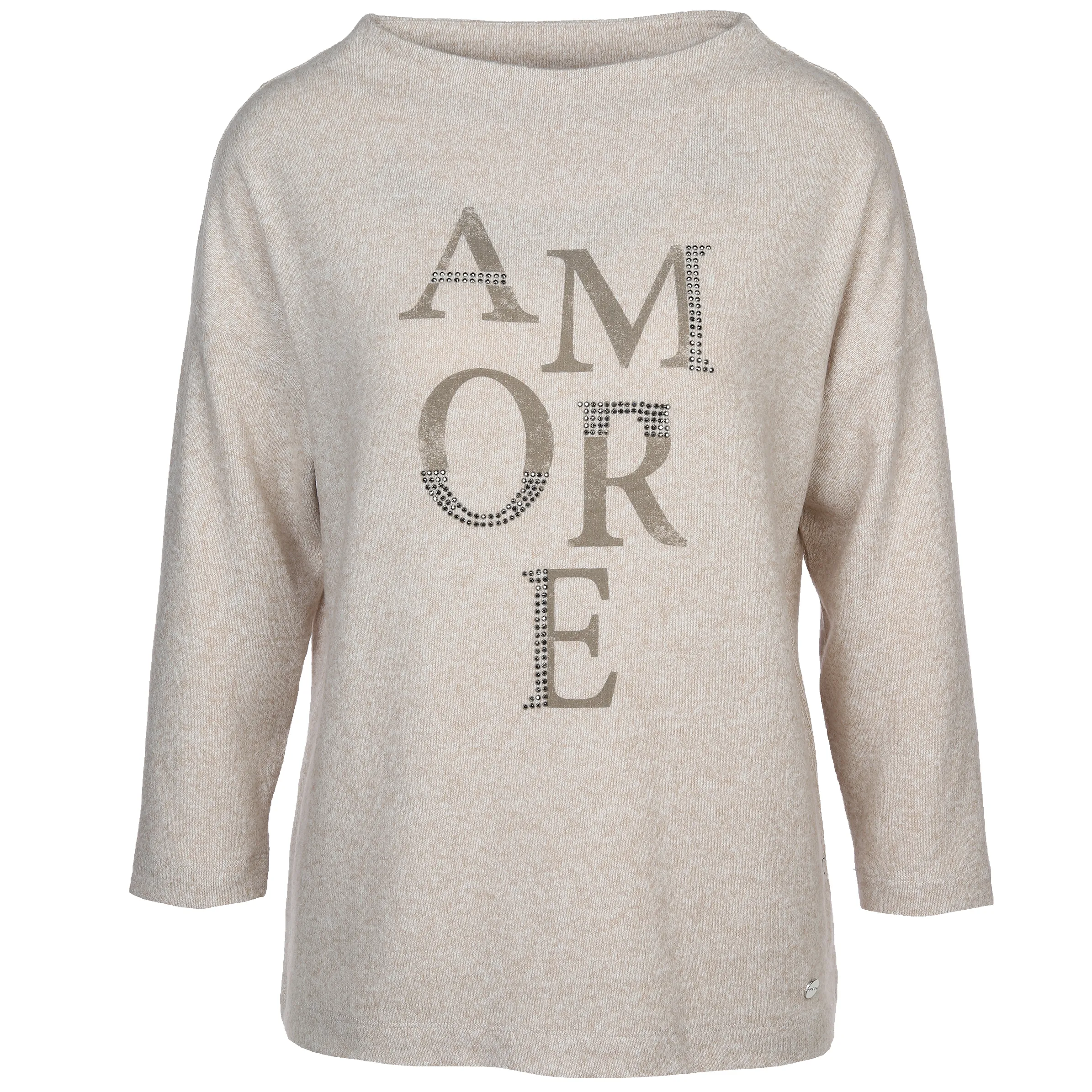 Sure Da-Flauschshirt m. Print Beige 886161 BEIGE MEL 1 Sure Da-Flauschshirt m. Print Beige 886161 BEIGE MEL 1