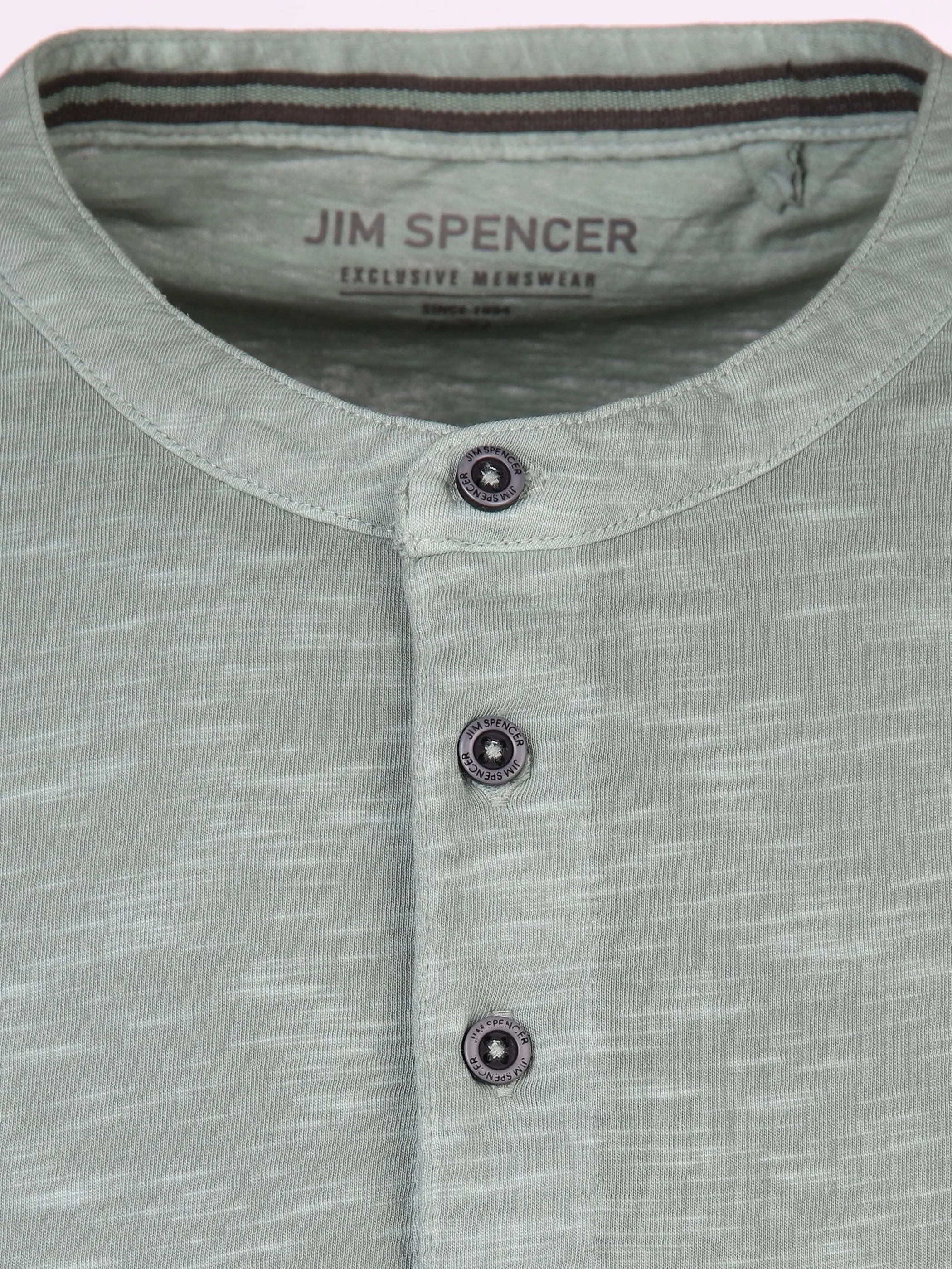 Jim Spencer He. Henleyshirt 1/2 Arm Stickerei Grün 876158 KHAKI 3