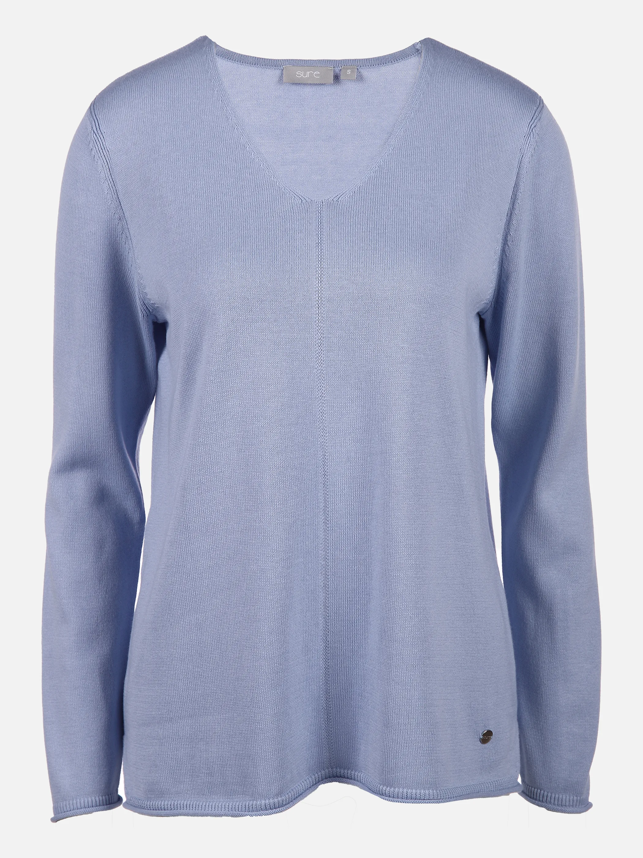 Sure Da-Pullover V-Ausschnitt Blau 850609 BLUE 1 Sure Da-Pullover V-Ausschnitt Blau 850609 BLUE 1