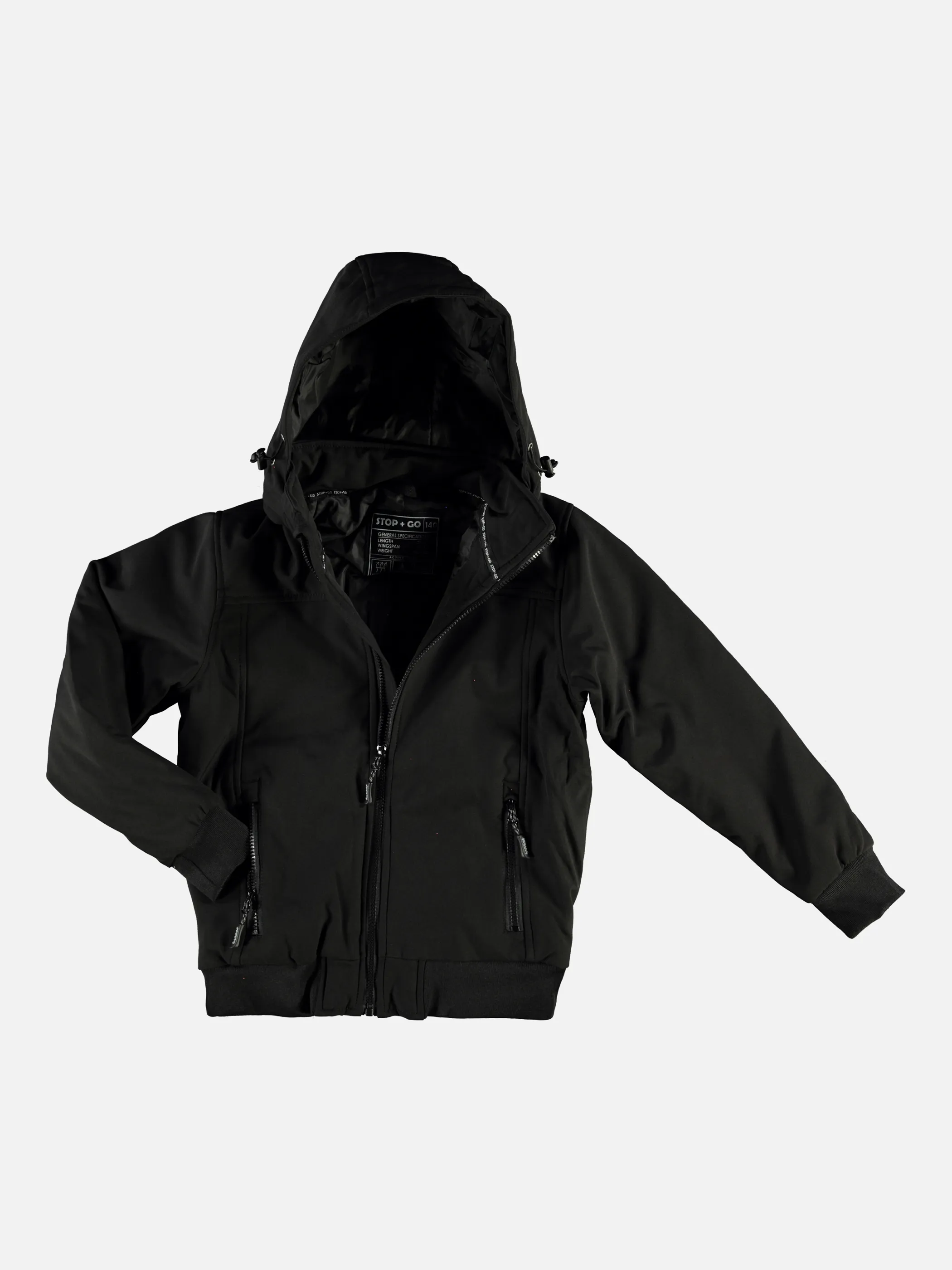 Stop + Go Kn-Softshelljacke Schwarz 841324 BLACK 1 Stop + Go Kn-Softshelljacke Schwarz 841324 BLACK 1