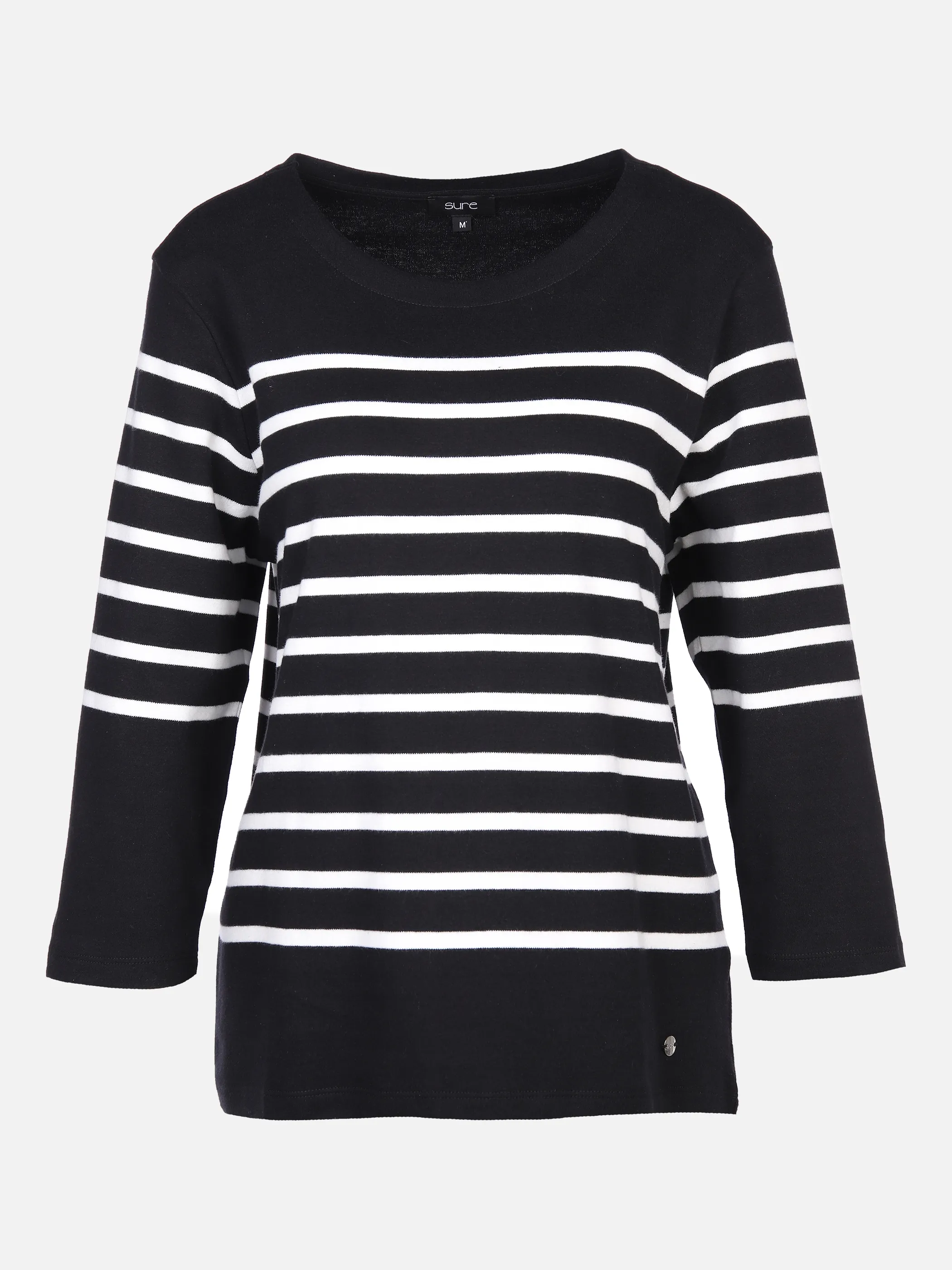 Sure Da-Ringelshirt m. 3/4 Arm Schwarz 872900 SCHW/OFFWH 1 Sure Da-Ringelshirt m. 3/4 Arm Schwarz 872900 SCHW/OFFWH 1