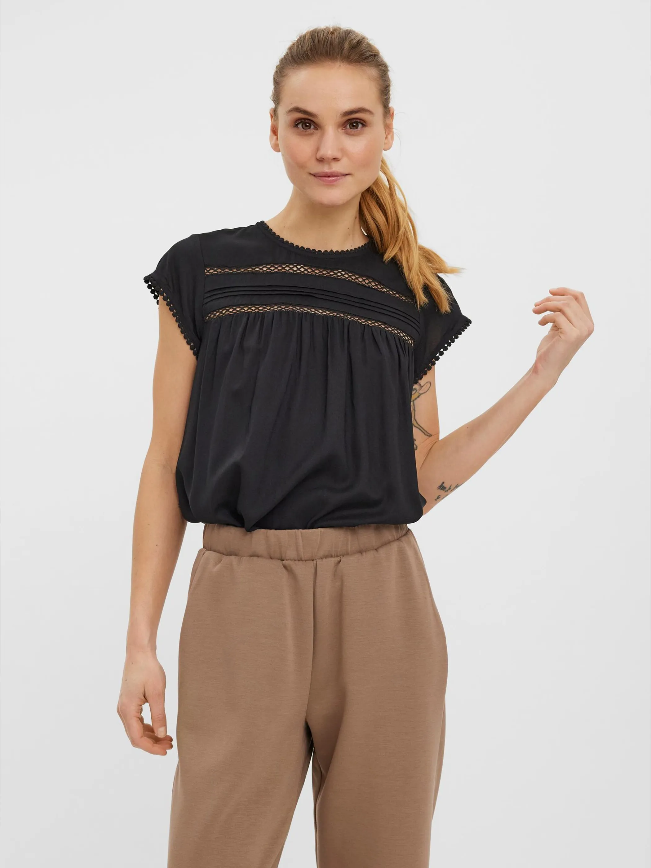 Vero Moda 10247943 VMDEBBIE PLEAT S/L TO Schwarz 852562 177868 4