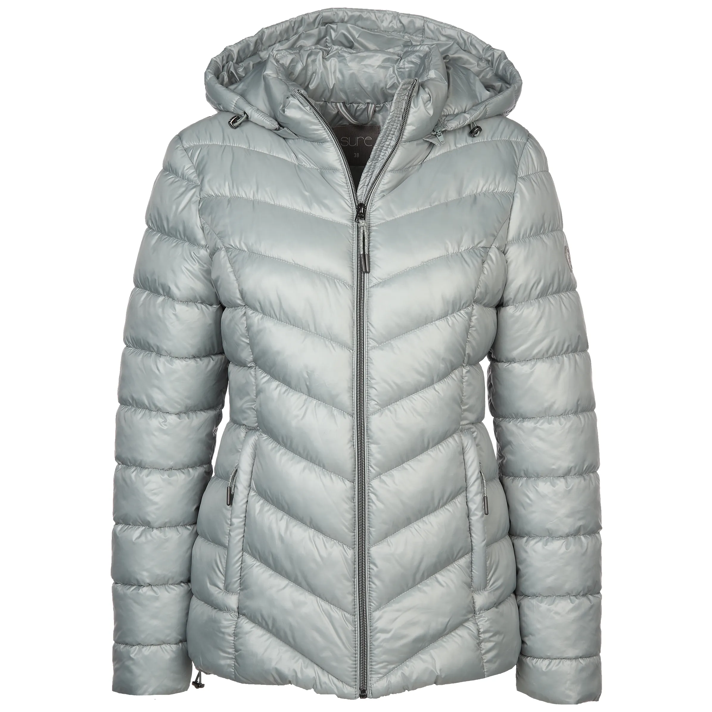Damen Steppjacke Mit Abnehmbarer Kapuze