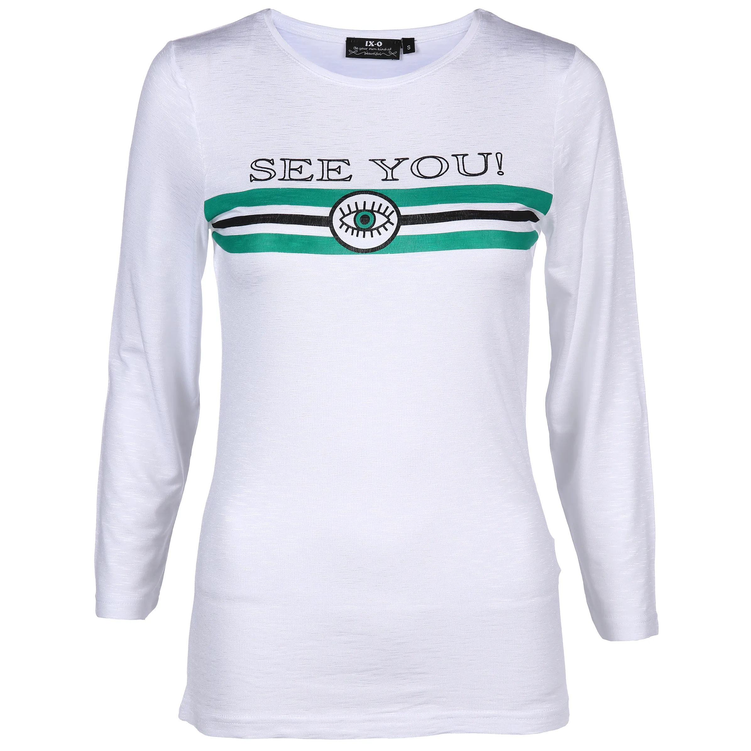 IX-O YF-Da-Shirt - Brustdruck Weiß 811840 WEIß/GRÜN 1 IX-O YF-Da-Shirt - Brustdruck Weiß 811840 WEIß/GRÜN 1