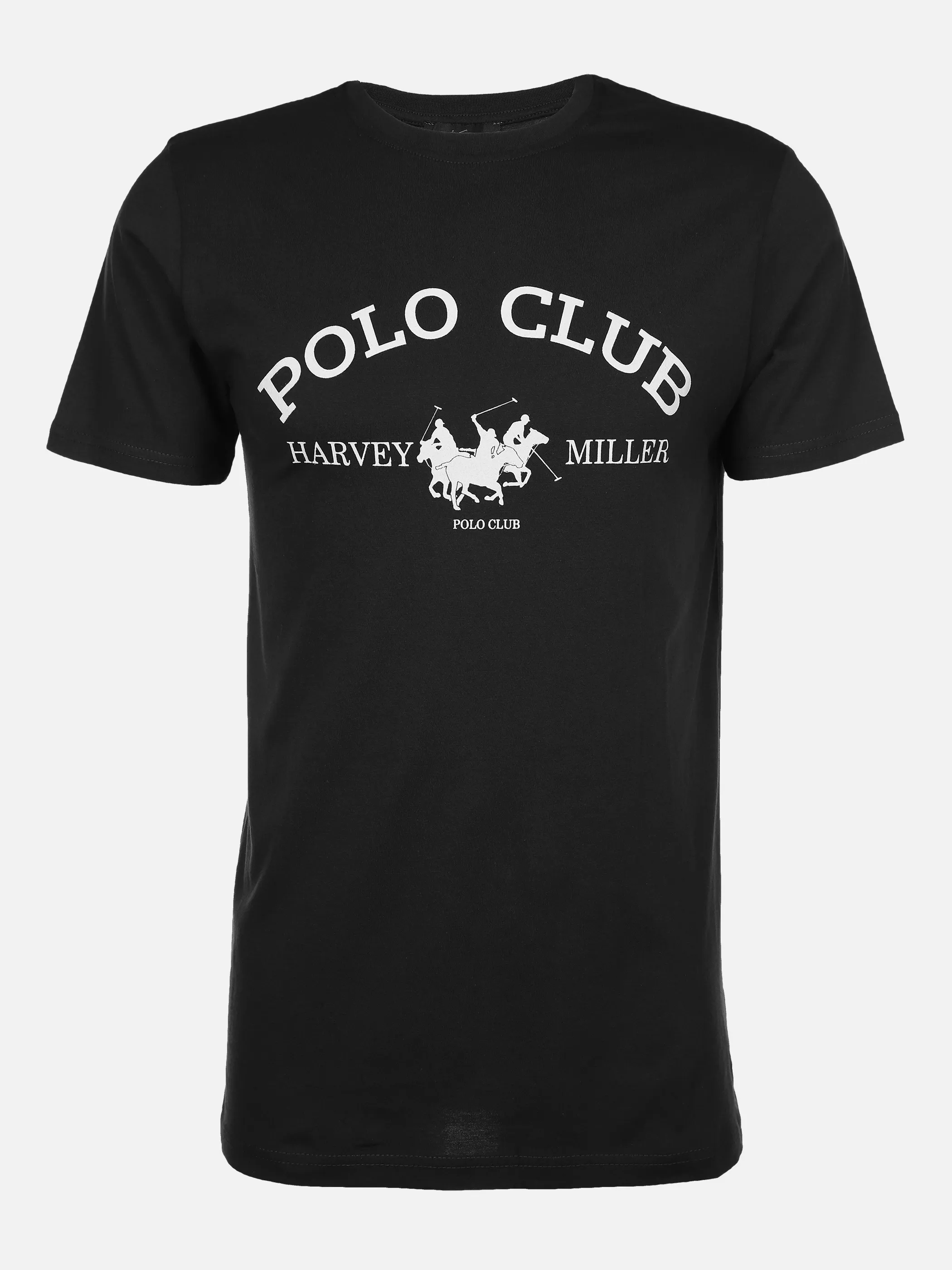 Harvey Miller He. T-Shirt 1/2 Arm Logo Schwarz 882848 BLACK 1 Harvey Miller He. T-Shirt 1/2 Arm Logo Schwarz 882848 BLACK 1