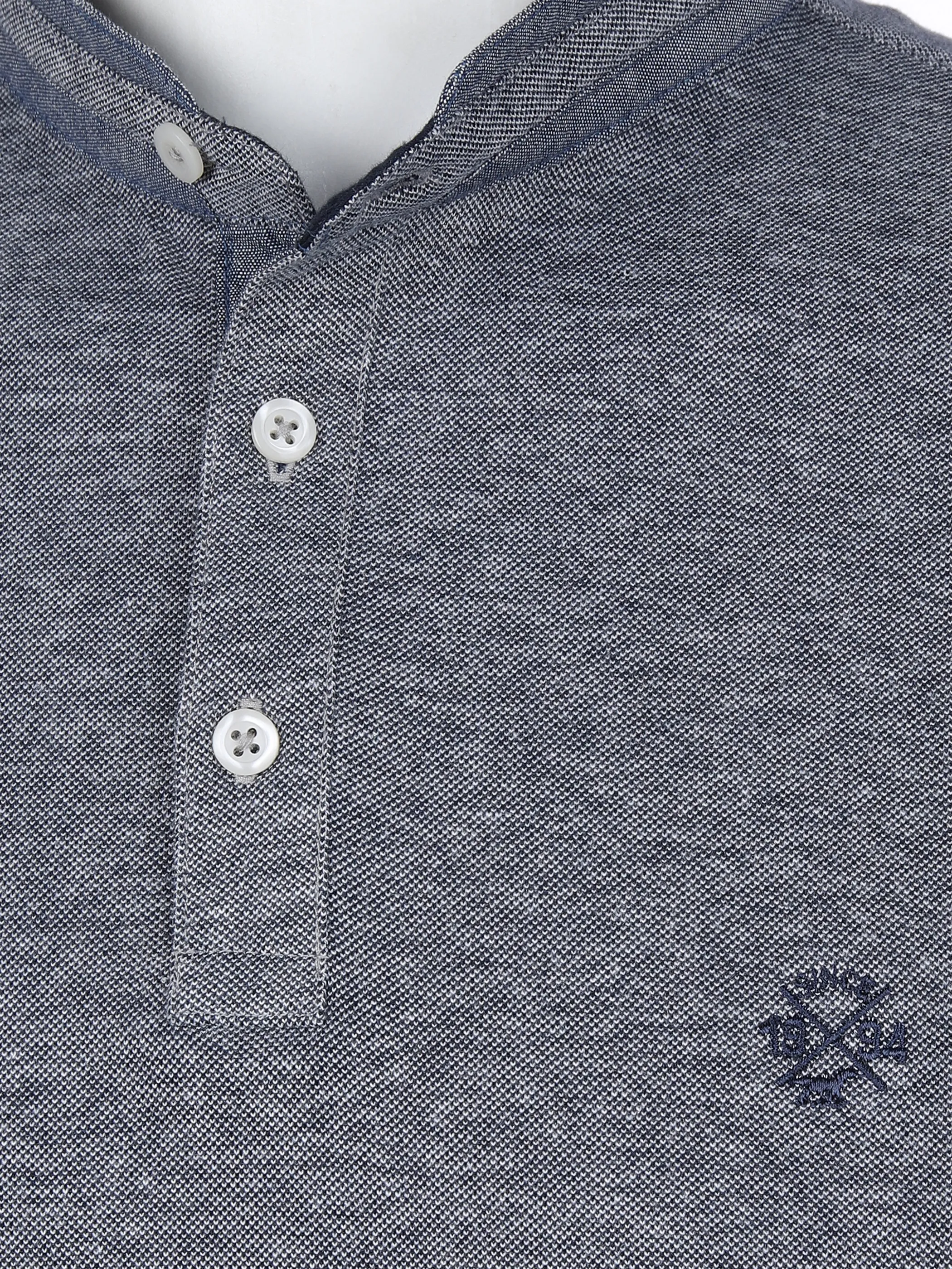 Jim Spencer He. Henleyshirt 1/2 Arm pique Blau 862101 NAVY MEL 3 Jim Spencer He. Henleyshirt 1/2 Arm pique Blau 862101 NAVY MEL 3