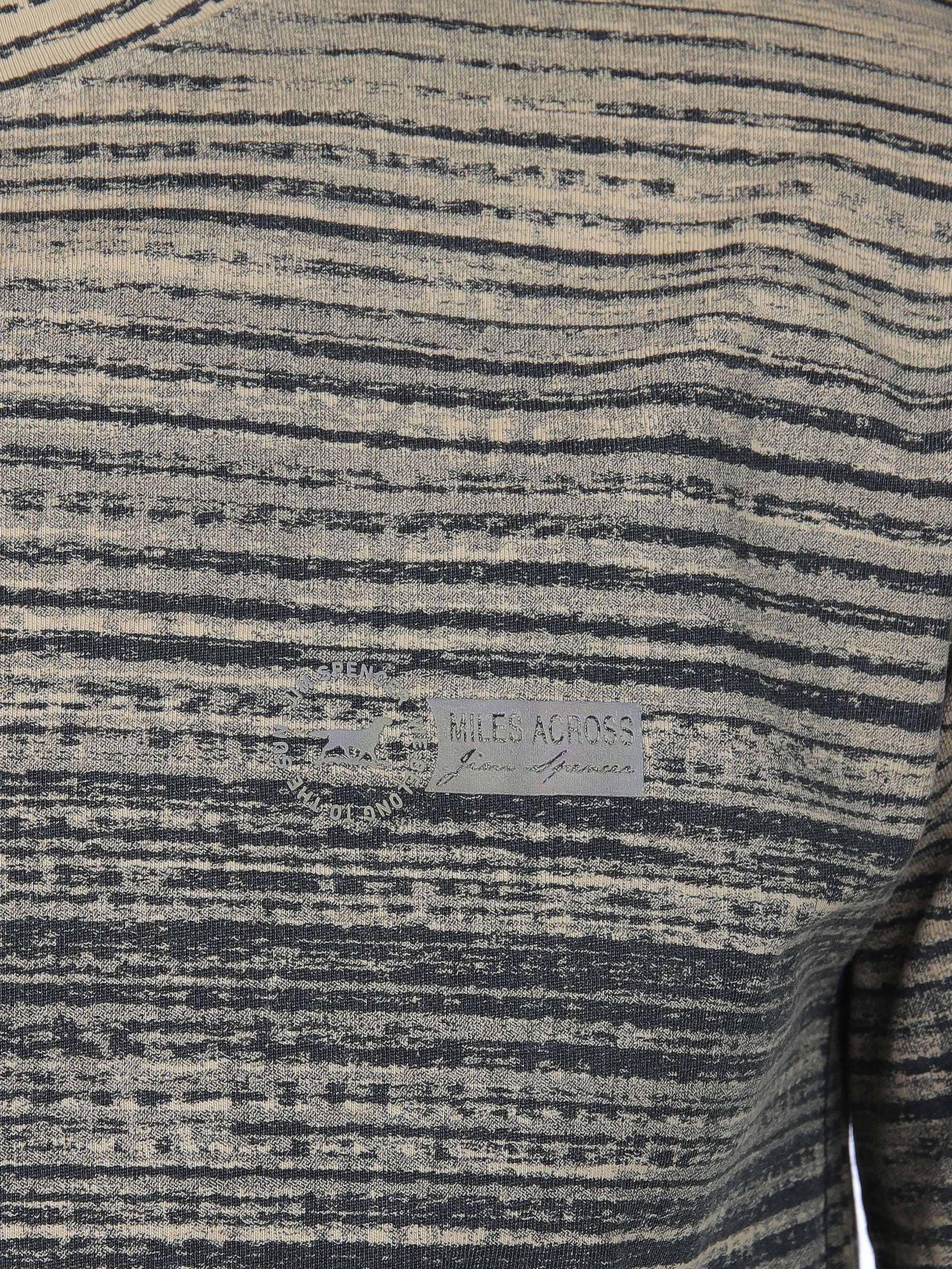 Jim Spencer He. T-Shirt 1/2 Arm allover stripe Grau 910841 STONE 3