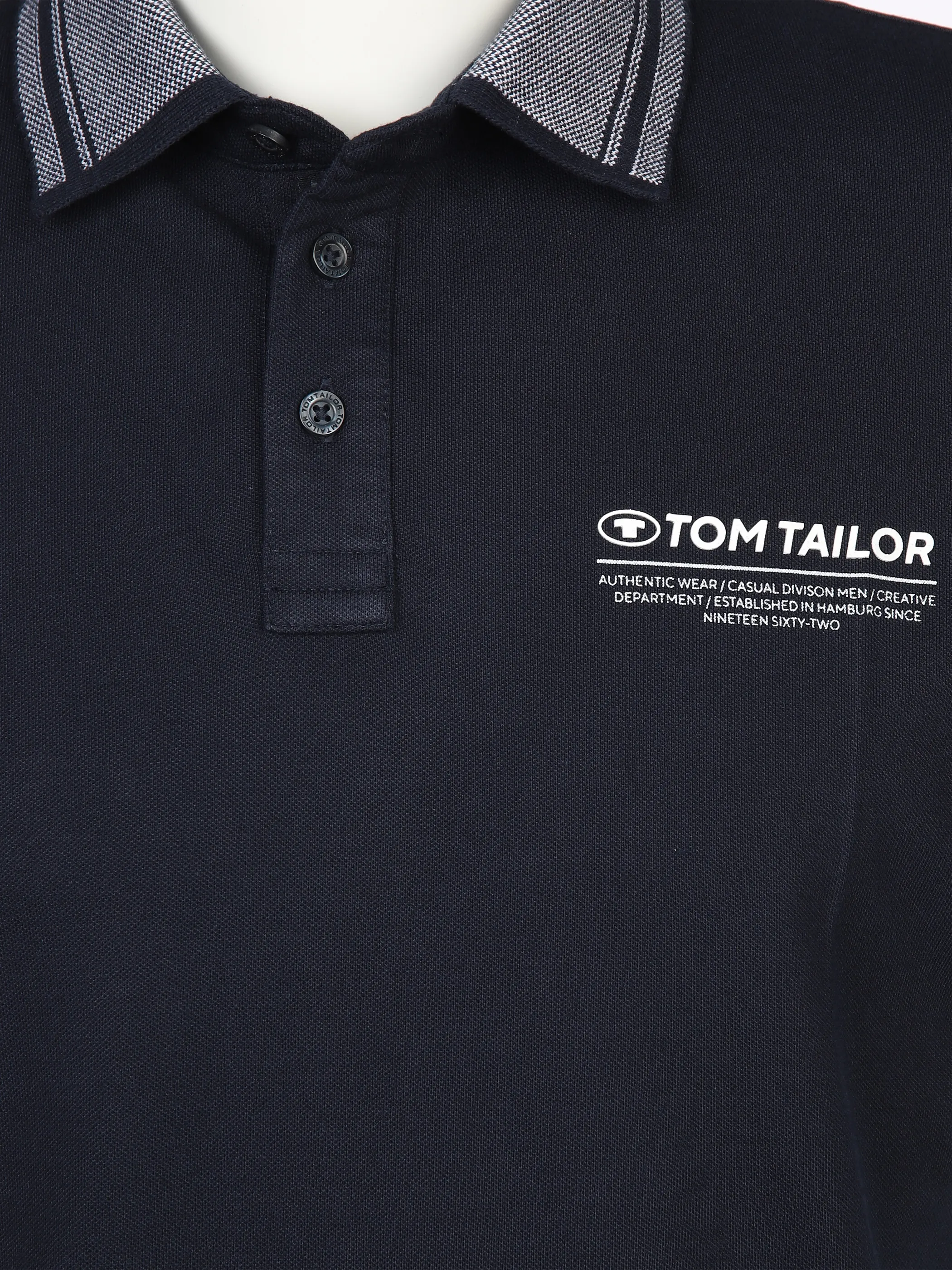 Tom Tailor 1040823 NOS polo with details Blau 890932 10668 3