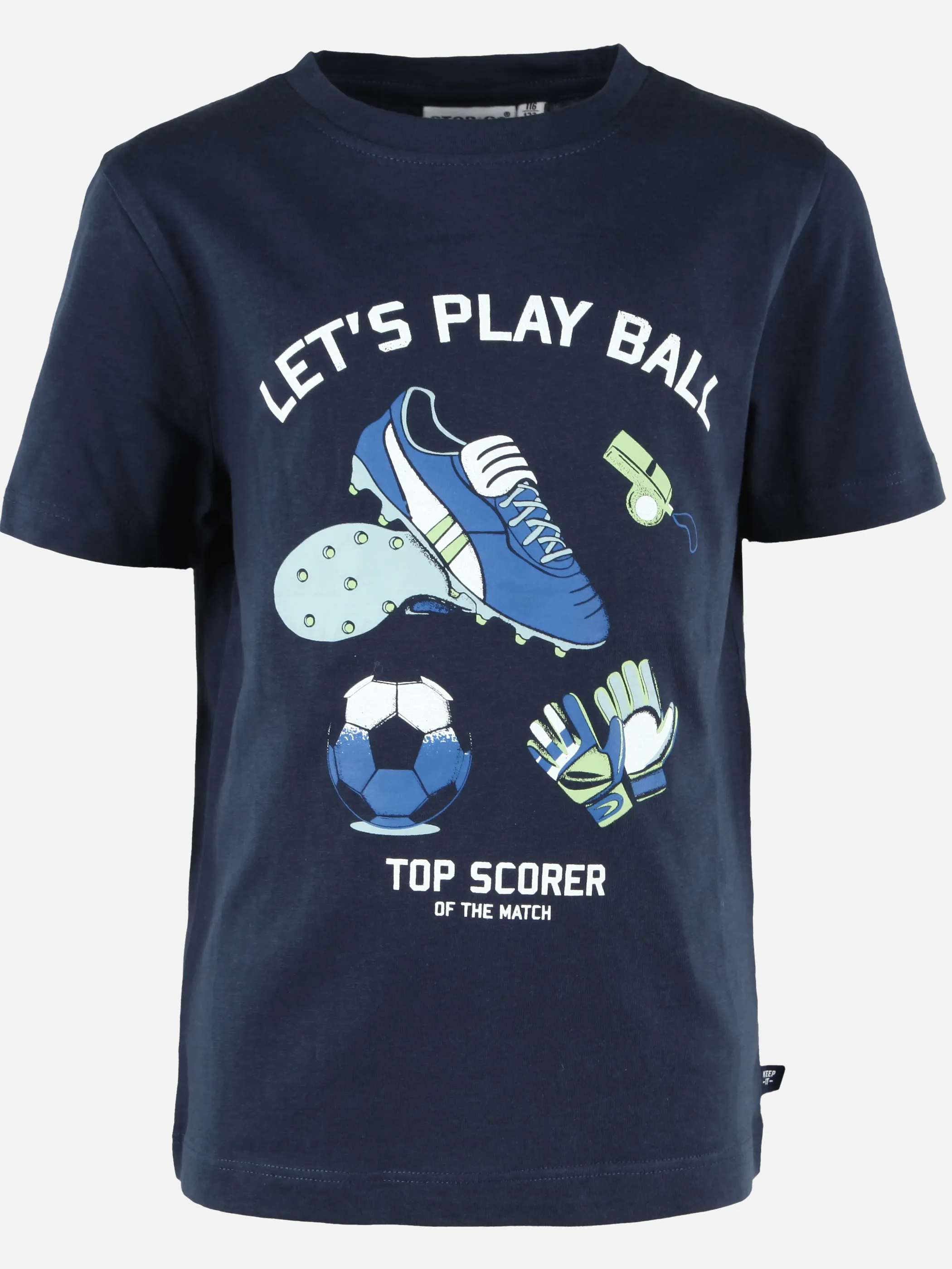 Stop + Go KJ T-Shirt mit Fußball Frontdruck in blau Blau 892782 BLAU 1