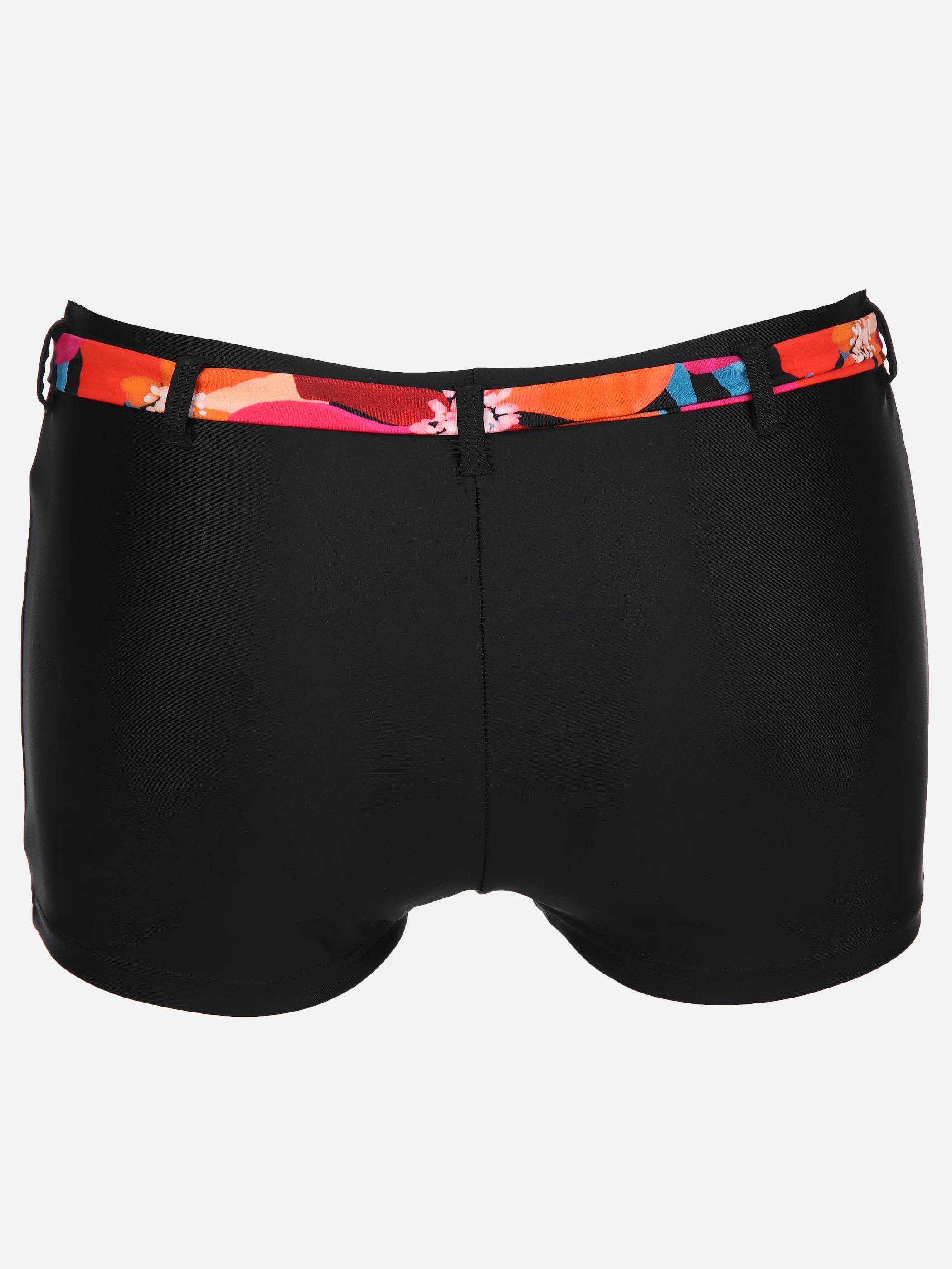 Grinario Sports Da-Bikini Shorts mit Bindeband Schwarz 890116 BLACK/AOP 2