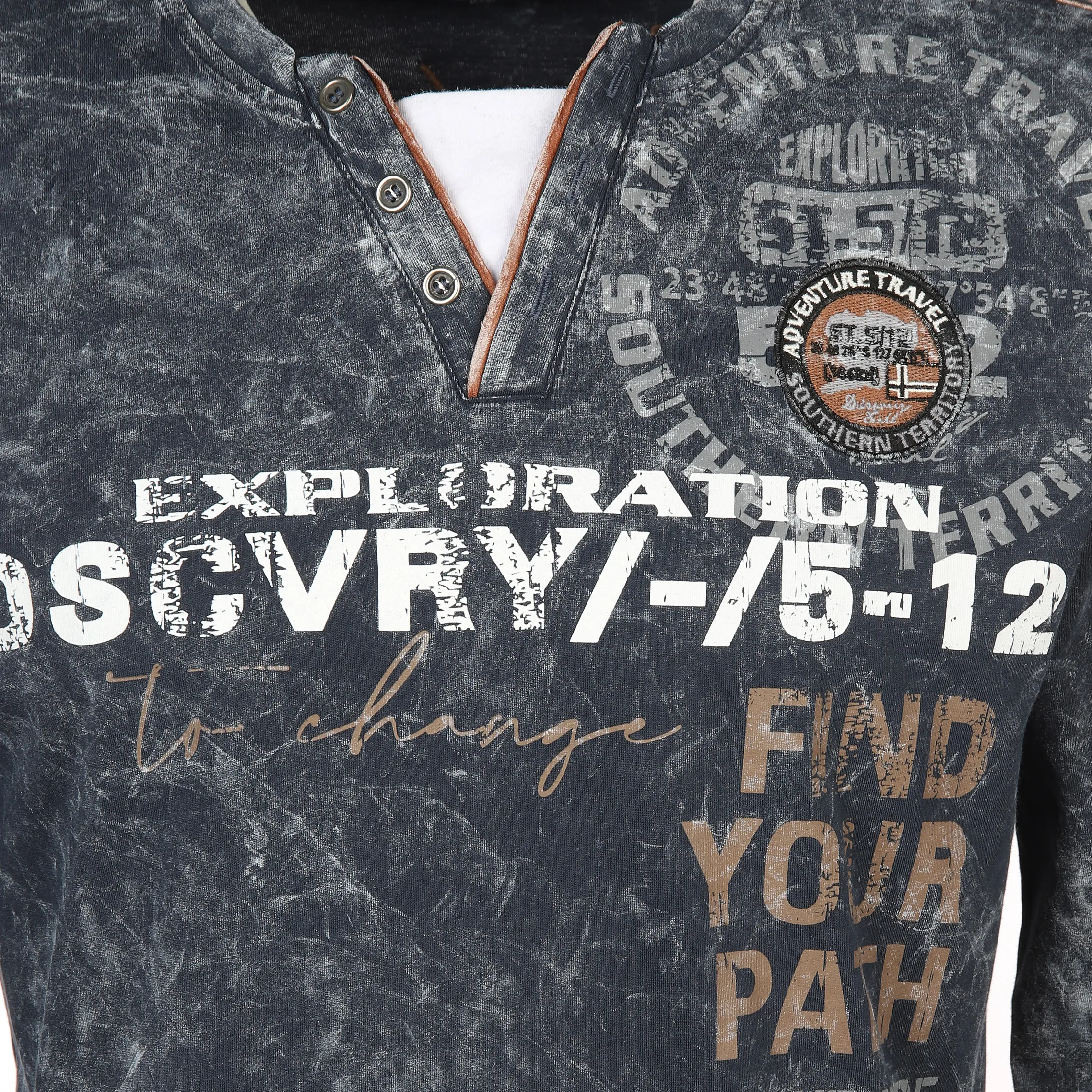 Southern Territory He. Henleyshirt 1/1 Arm 2in1 Blau 884590 NAVY 3 Southern Territory He. Henleyshirt 1/1 Arm 2in1 Blau 884590 NAVY 3