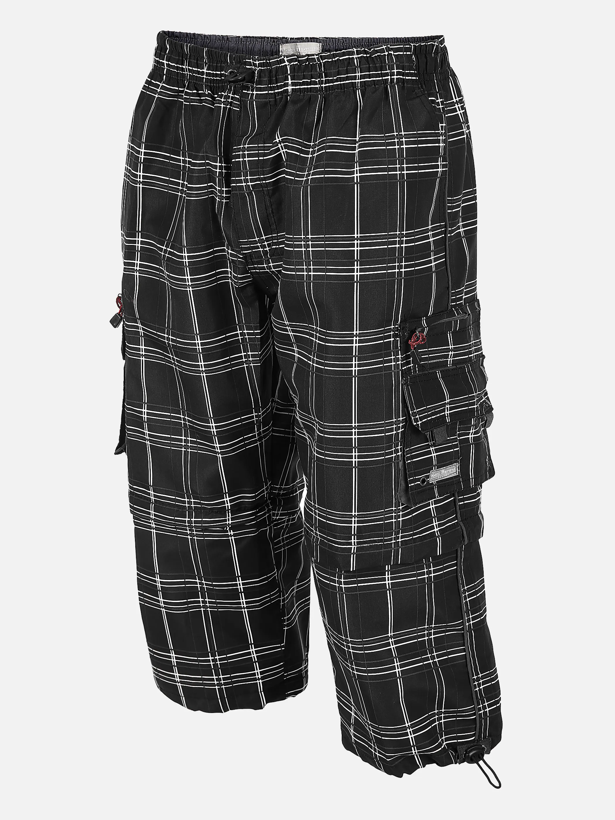 Marcel Battiston He. Caprihose karo Schwarz 831532 BLACK 1 Marcel Battiston He. Caprihose karo Schwarz 831532 BLACK 1