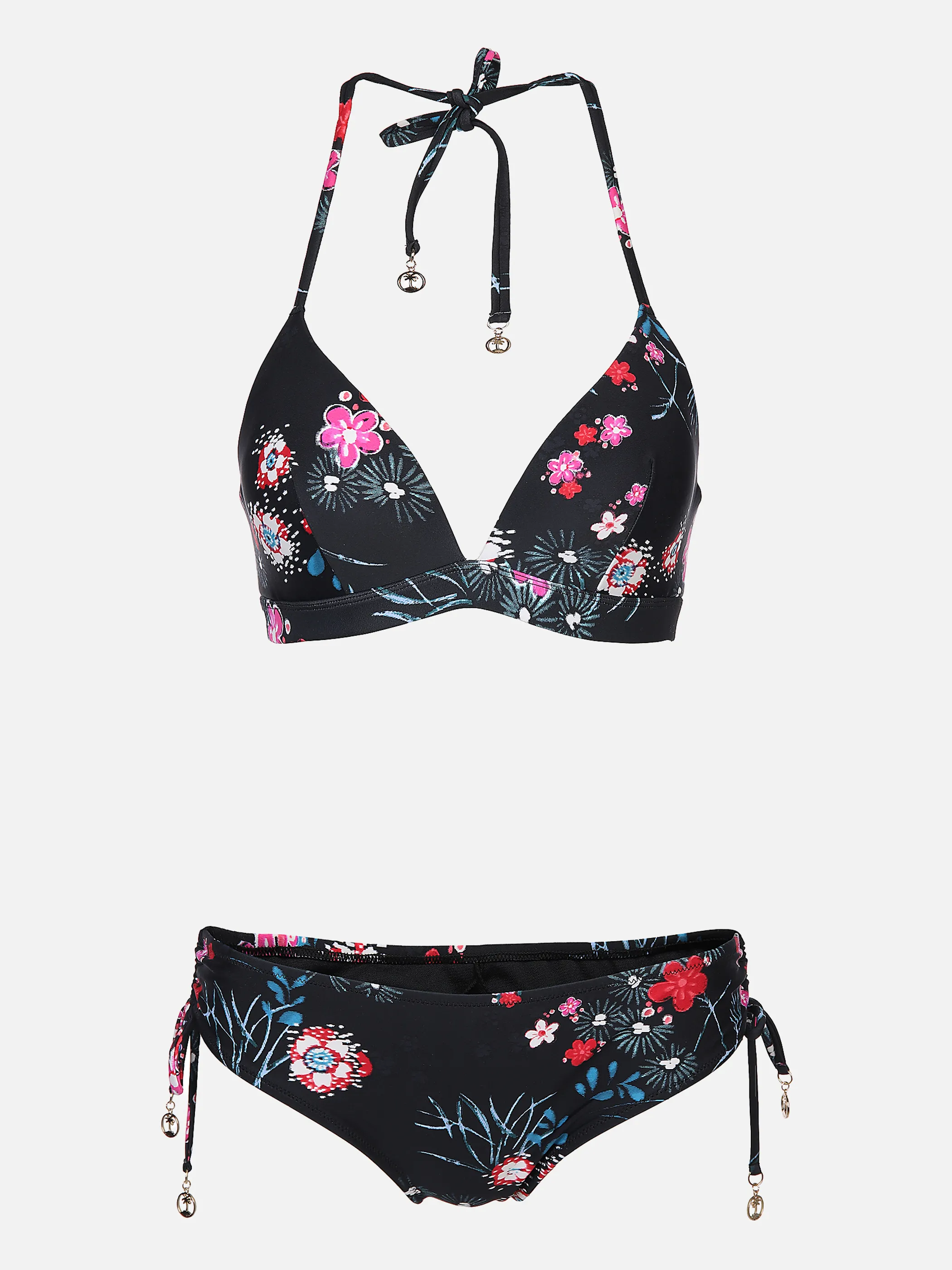 Grinario Sports Da-Bikini-Set mit Druck Schwarz 876927 BLACK 1 Grinario Sports Da-Bikini-Set mit Druck Schwarz 876927 BLACK 1
