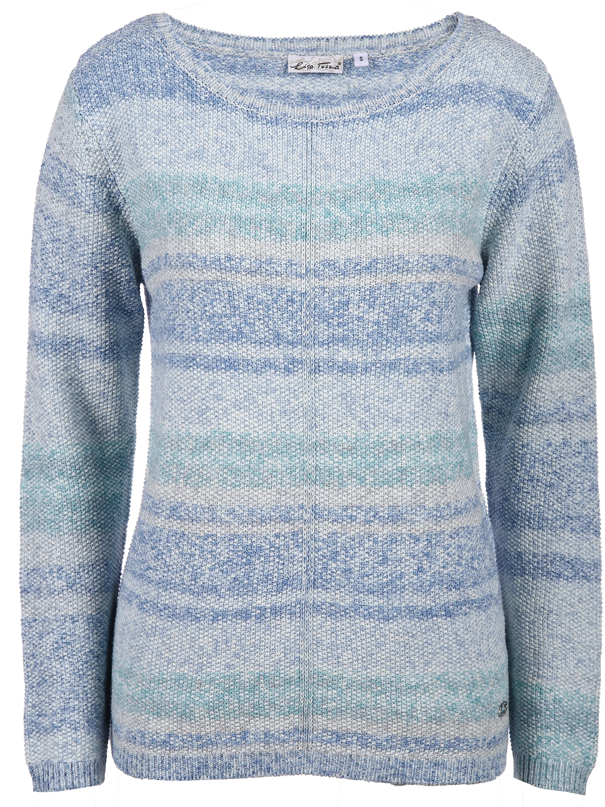 Lisa Tossa Da-Pullover Rundhals Blau 851001 BLUE/SALBE 1