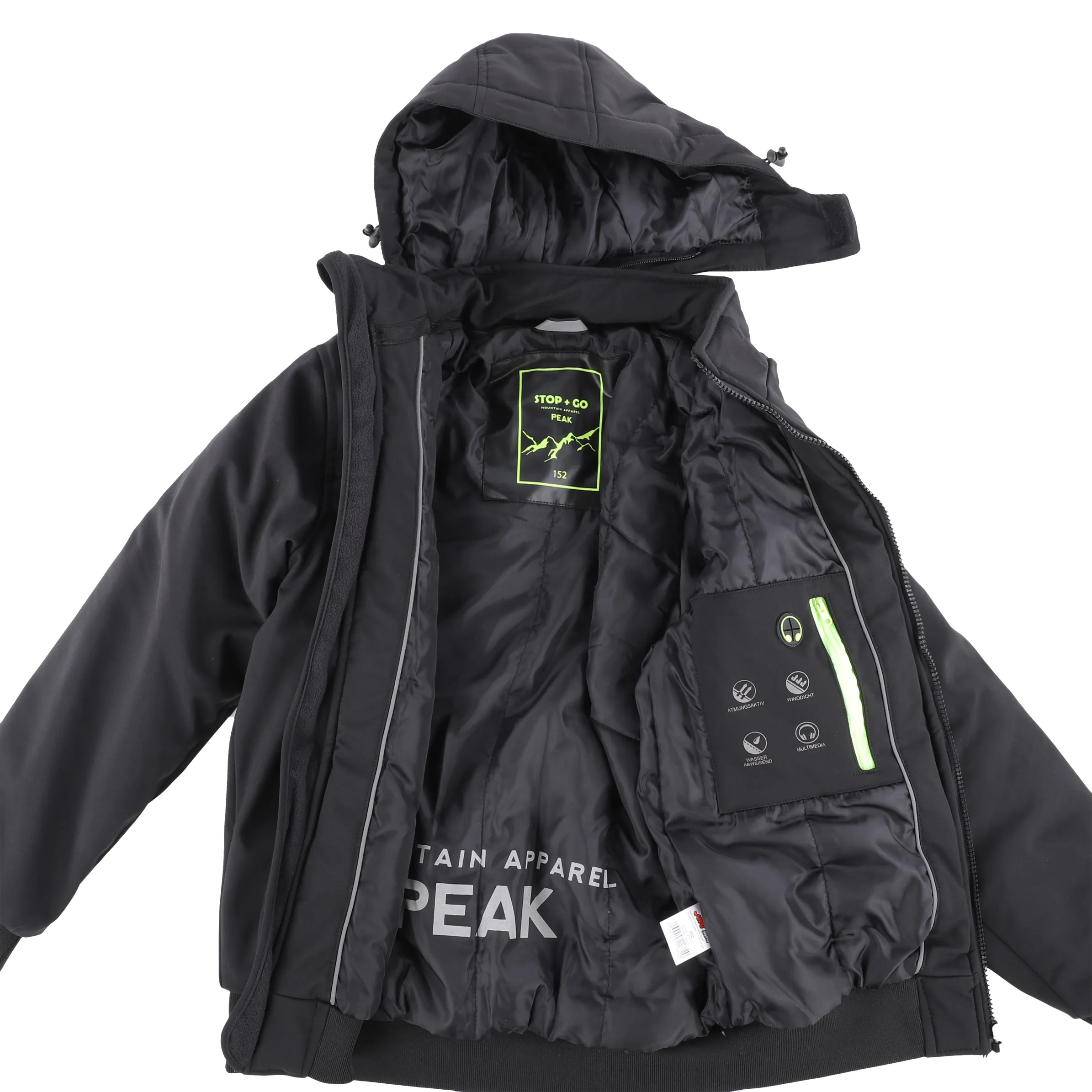 Stop + Go TB-Softshell Jacke Schwarz 879177 BLACK 5 Stop + Go TB-Softshell Jacke Schwarz 879177 BLACK 5