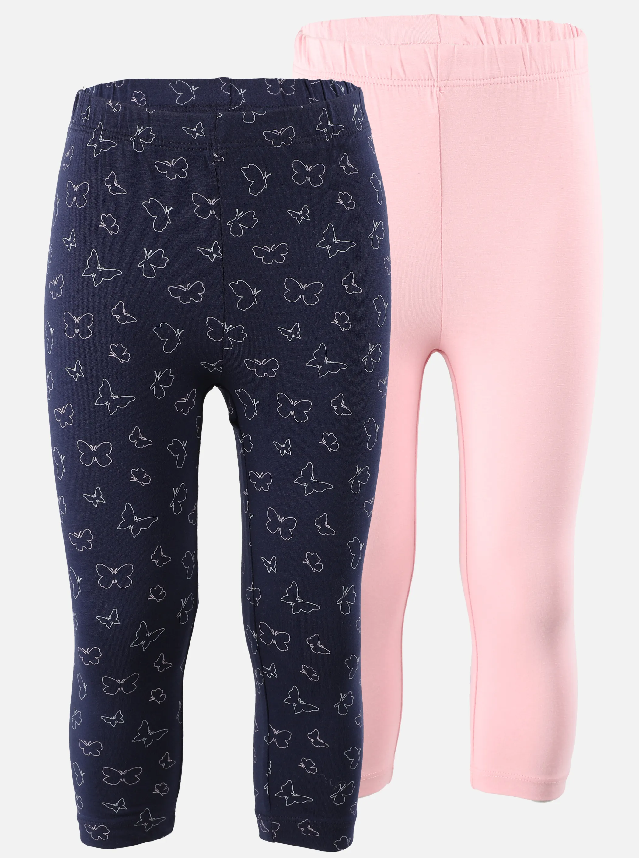 Stop + Go KM Leggings 2er Pack in navy AOP und rosa uni Rosa 891564 ROSA/NAVY 1