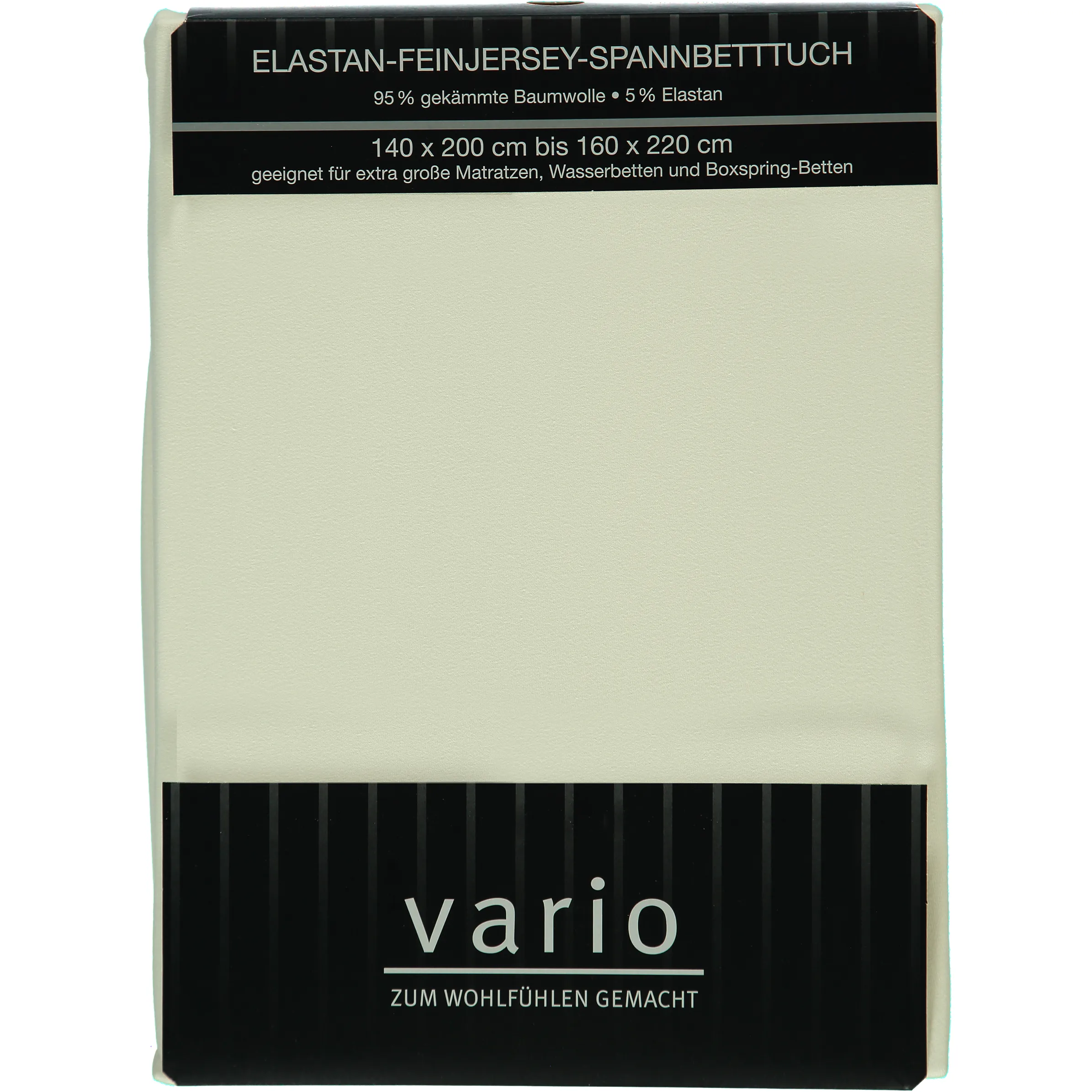 Vario Elast.-Feinjersey-Spannbetttuc Weiß 668079 ECRU 1