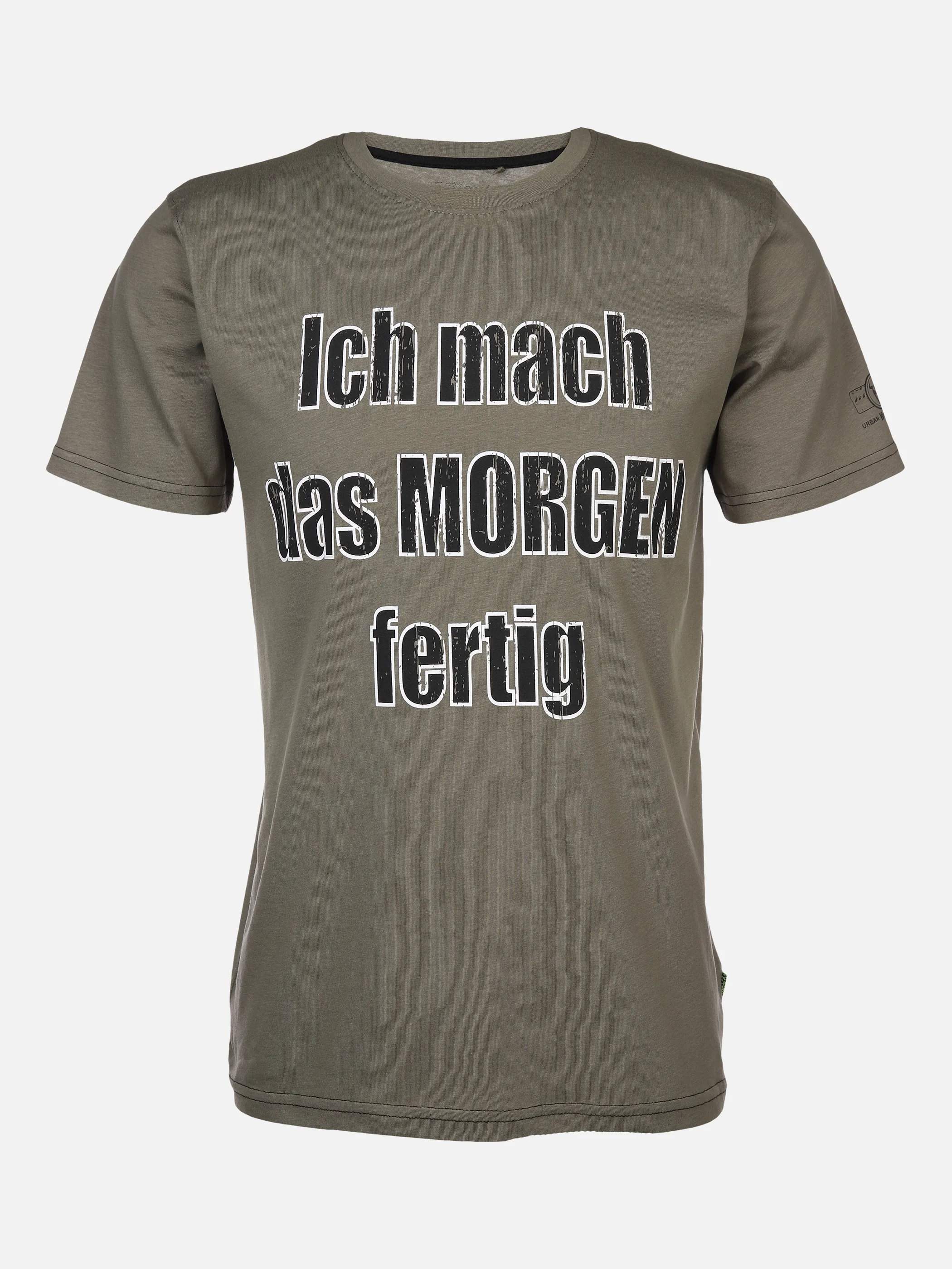 Worker He. T-Shirt 1/2 Arm Sprüche Grün 872418 OLIVE 1