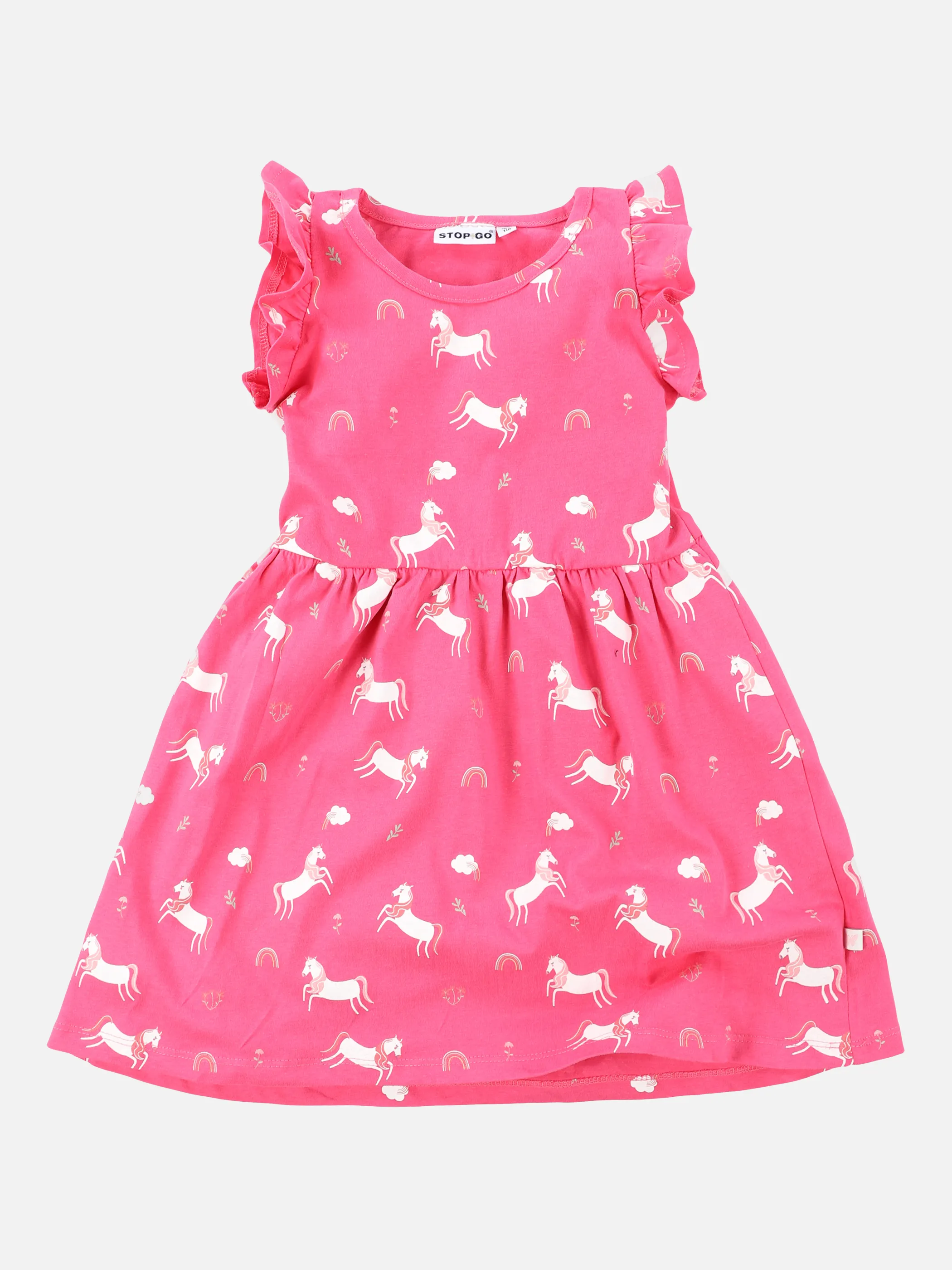 Stop + Go KM Kleid mit AOP und Schmetter Rosa 875154 ROSE 1