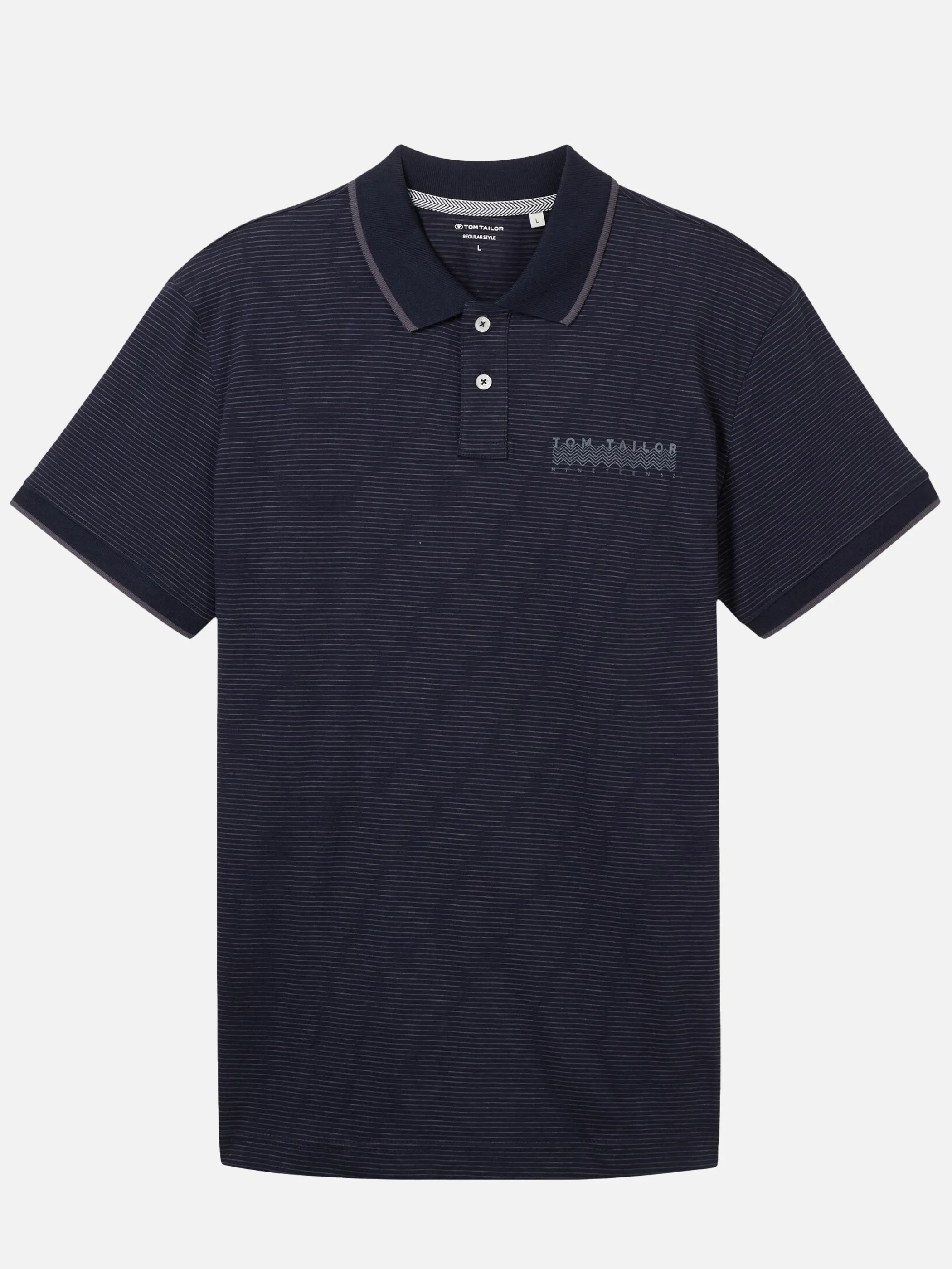 Tom Tailor 1041786 fine striped polo Blau 895688 22093 1
